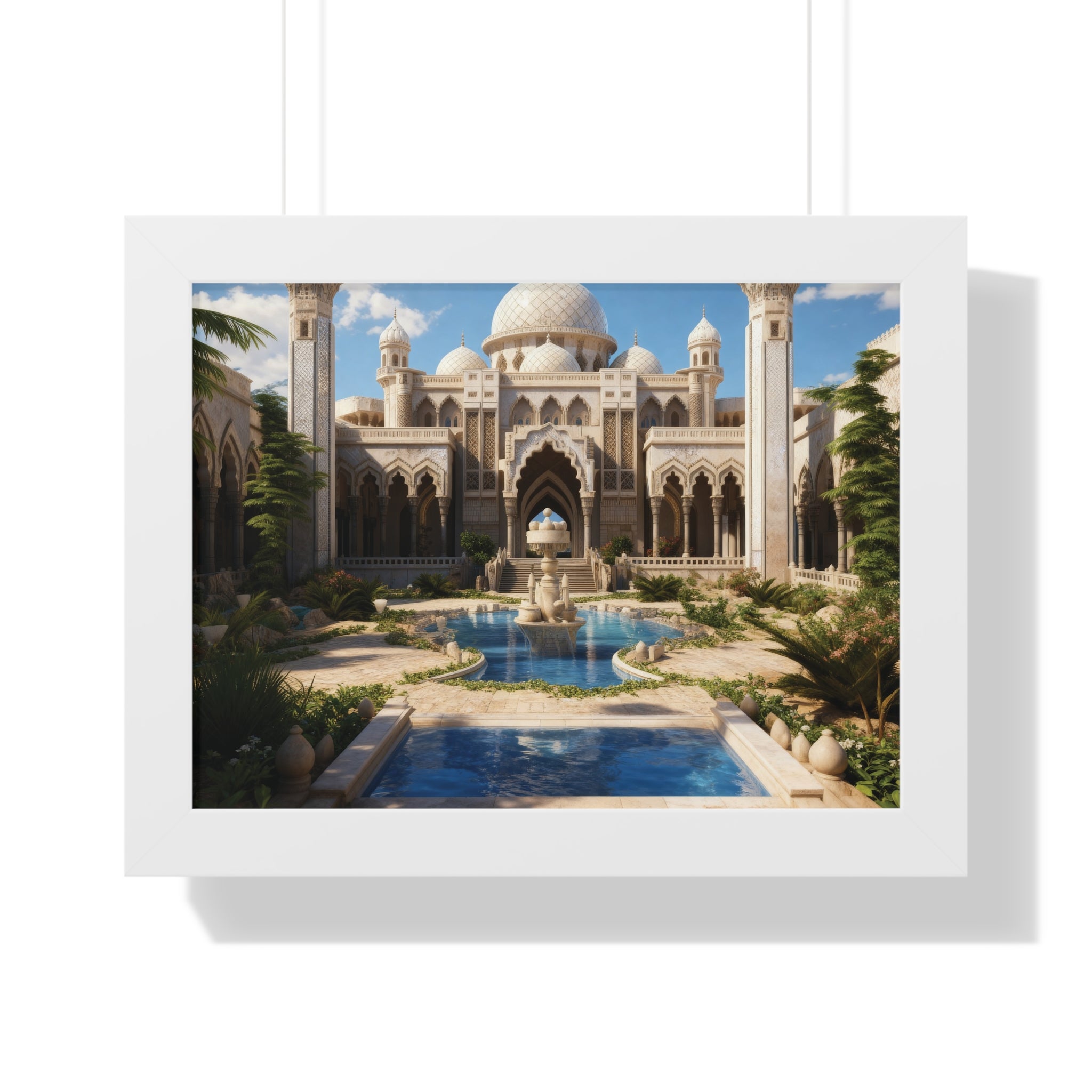 Courtyard of Light – Framed Mosque Architecture Wall Art
