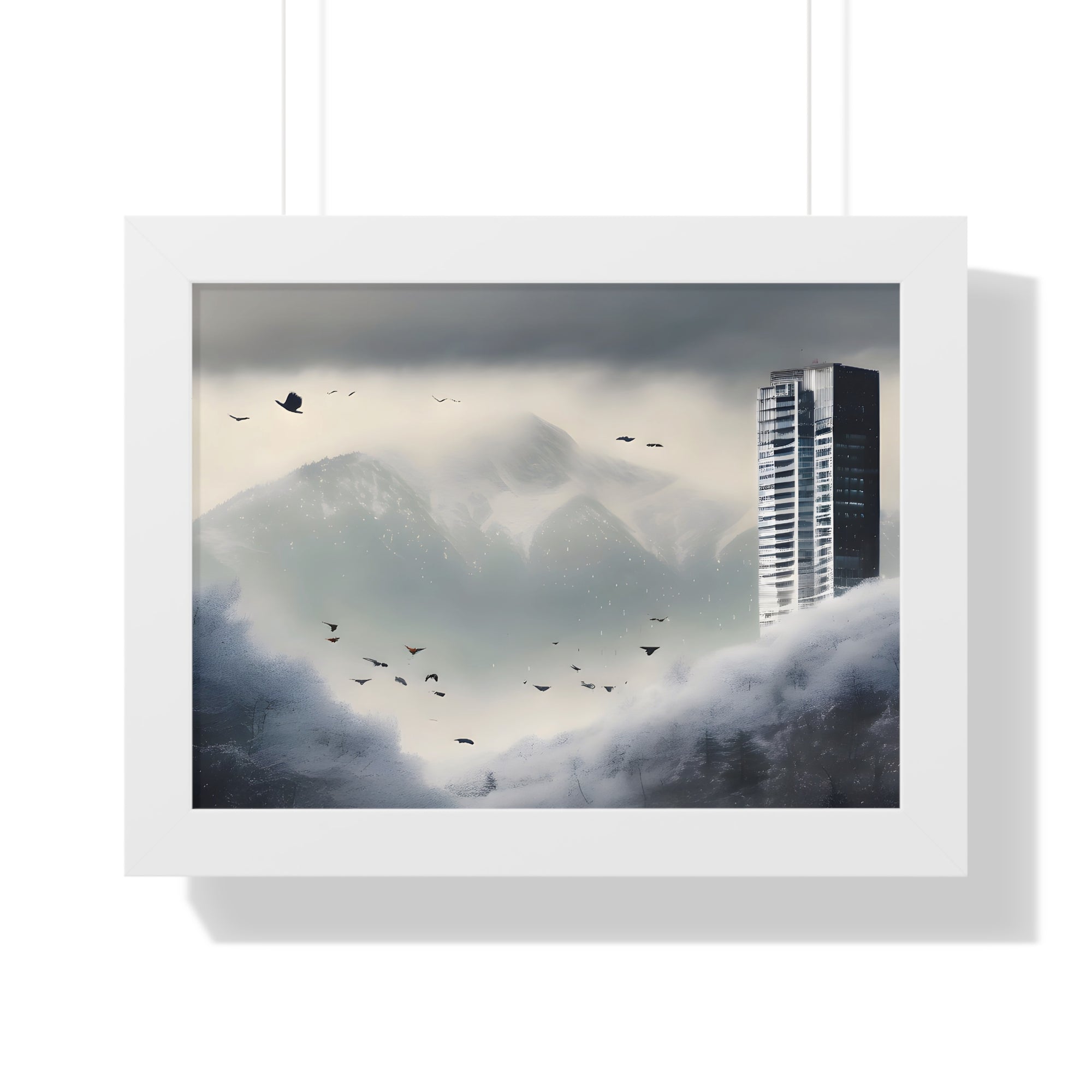 Frozen Heights – Skyscraper in Winter Mountains Wall Decor