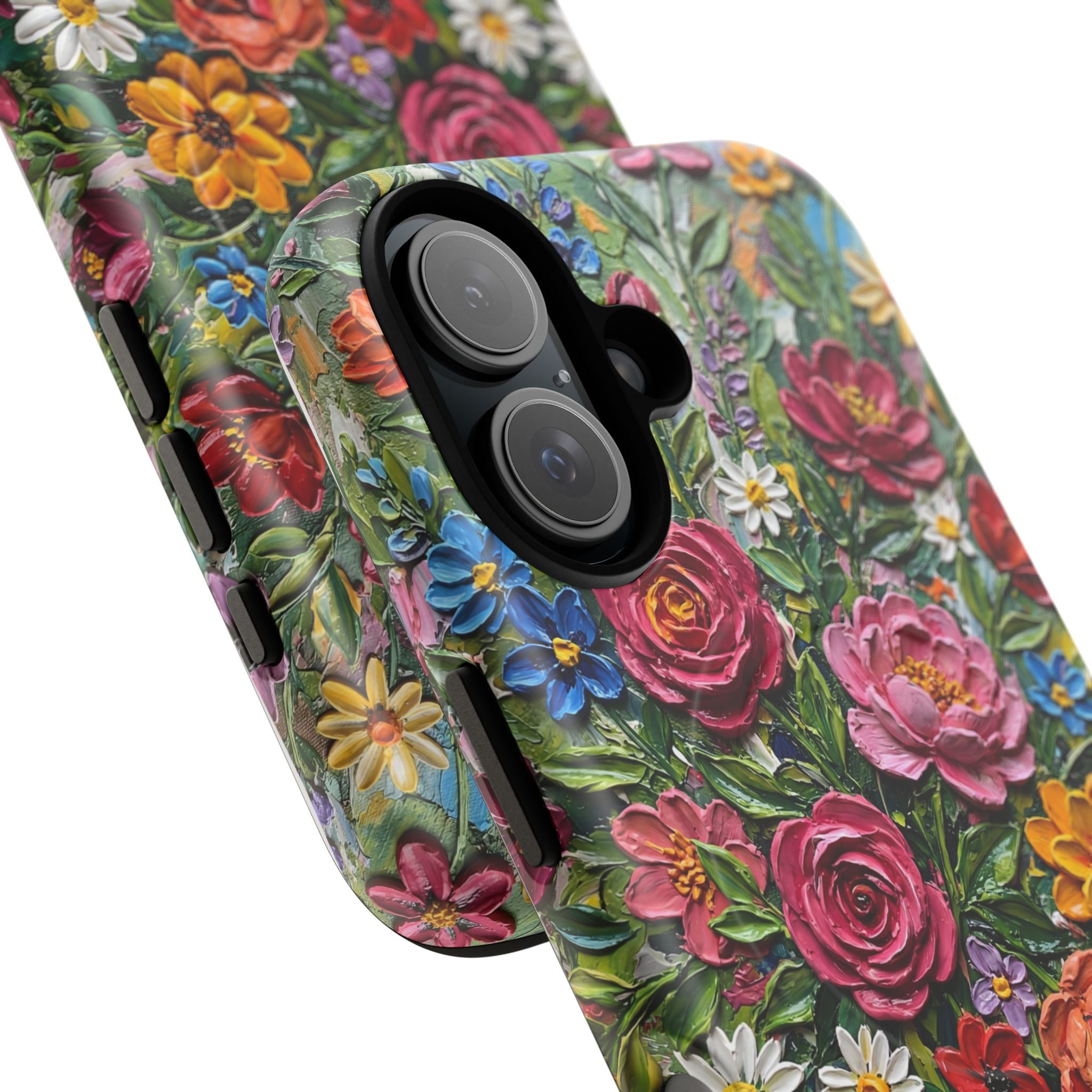 Painted Textured Style Floral Garden iPhone Case (MagSafe®)
