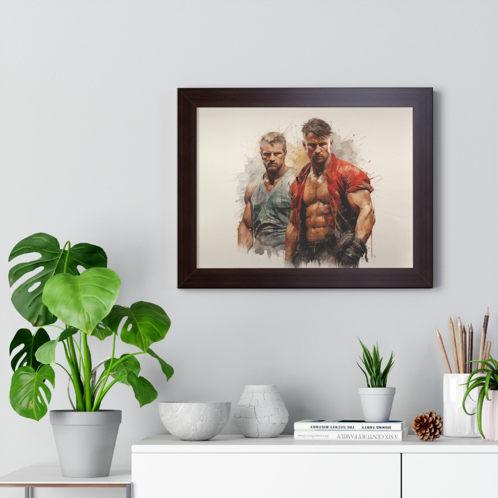Brothers of Fury – Abstract Masculine Power Wall Art