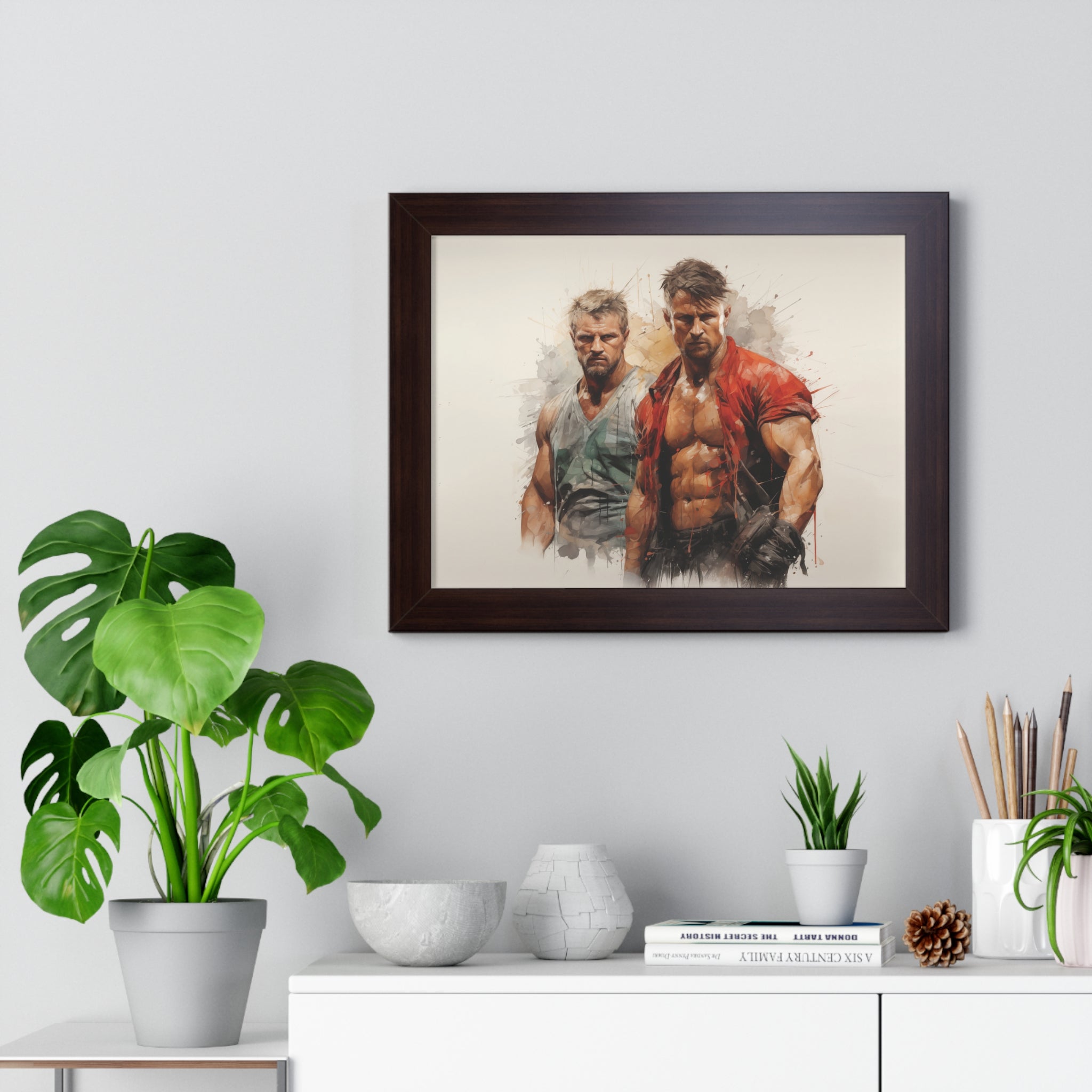 Brothers of Fury – Abstract Masculine Power Wall Art