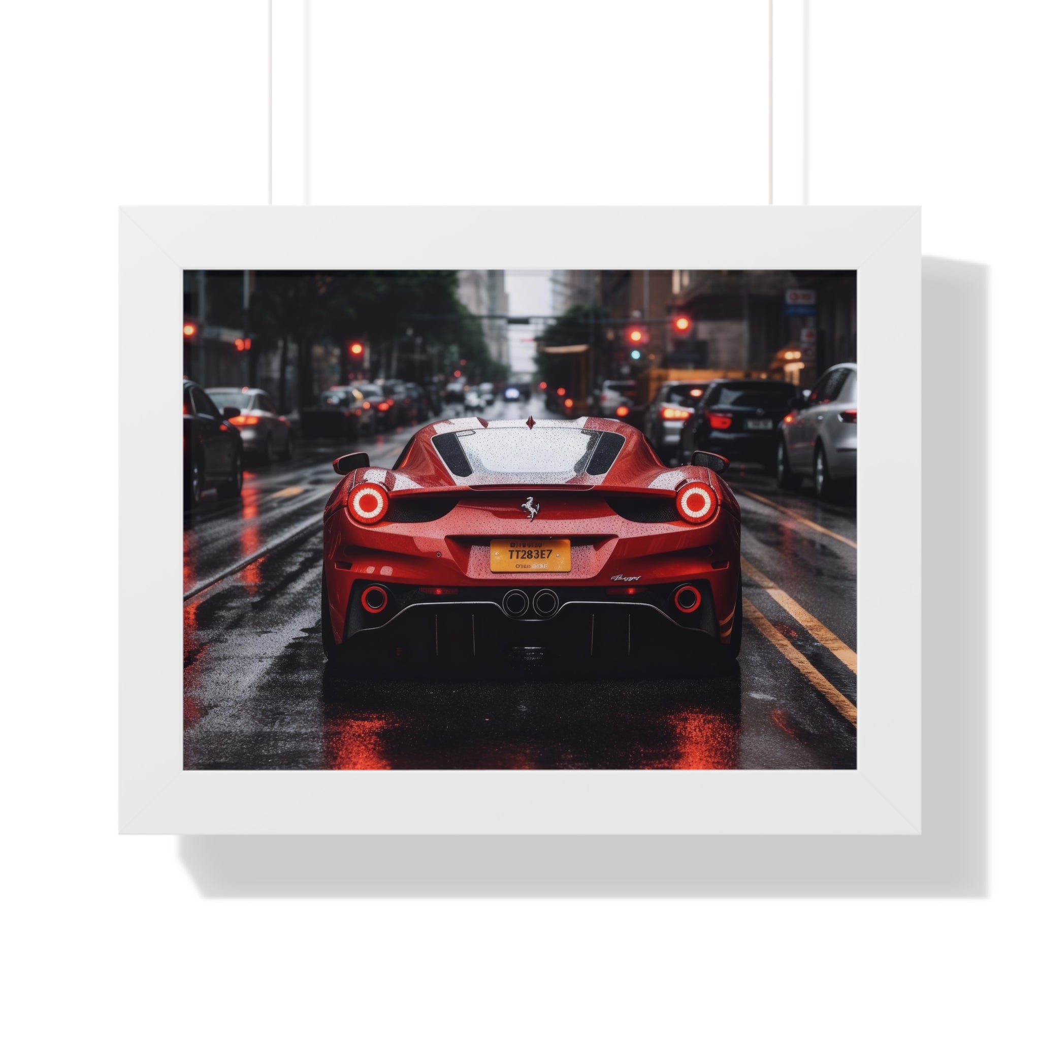 Ferrari F50- on City Streets with Rain