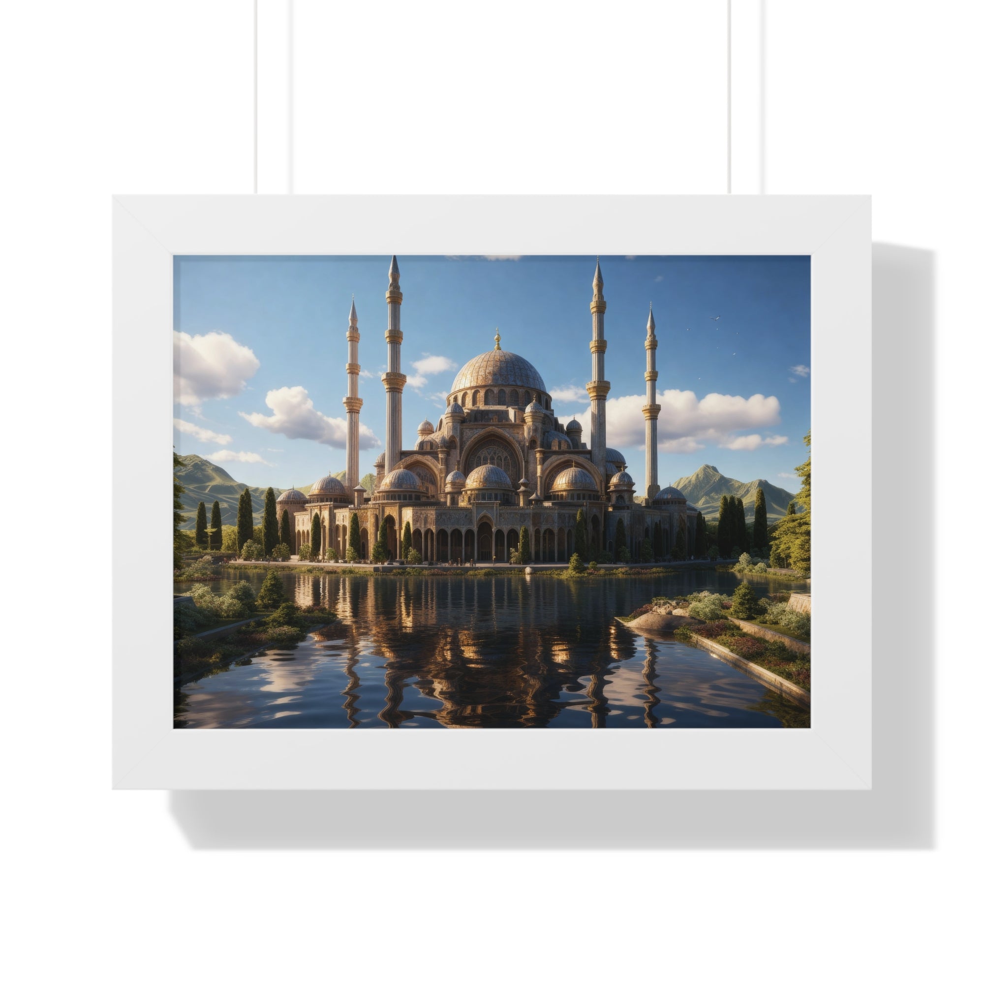 Sacred Horizon – Framed Mosque Reflections Wall Art