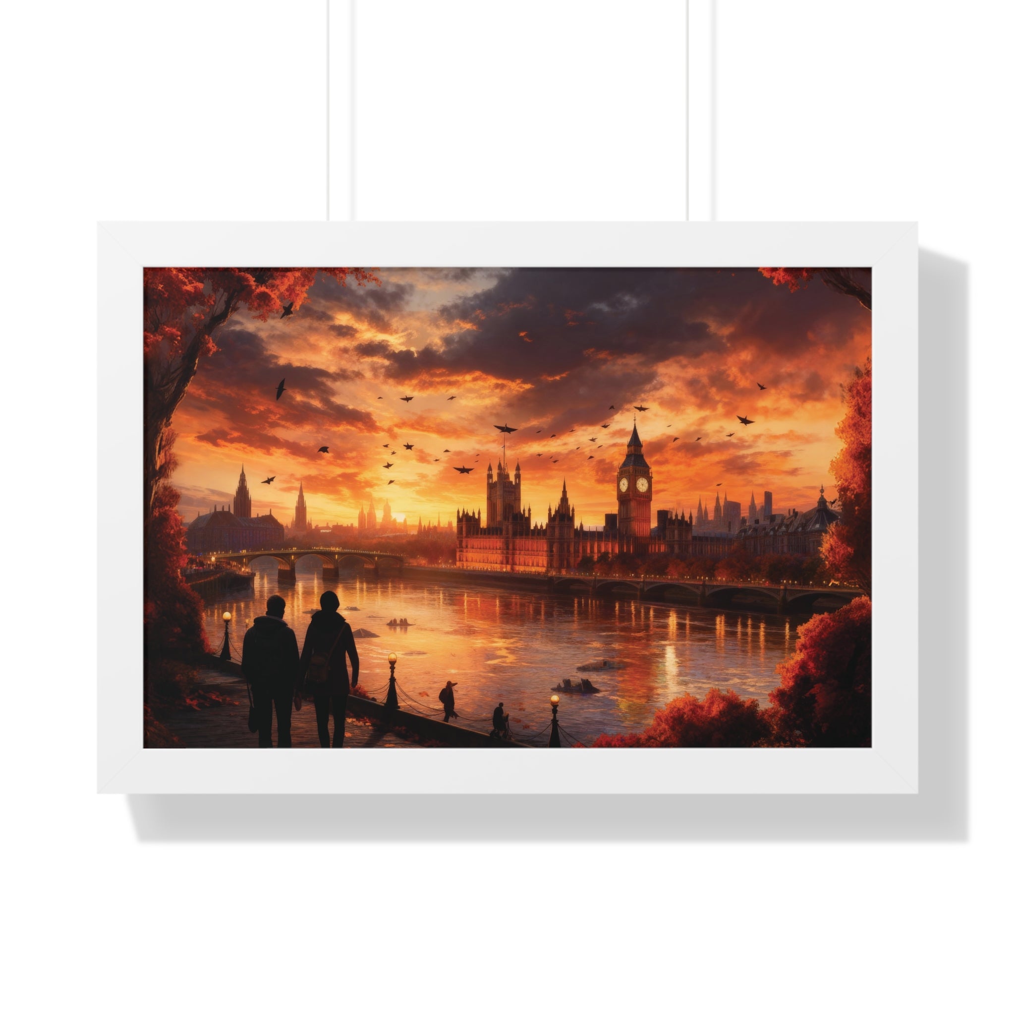 Golden Hour Majesty: London Sunset with Big Ben & Thames River