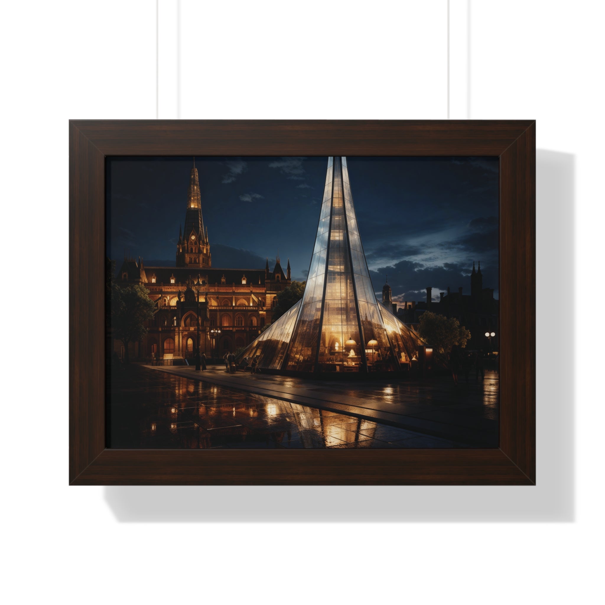 Timeless Contrast Historic London Facade & Glass Tower – Architectural Wall Art