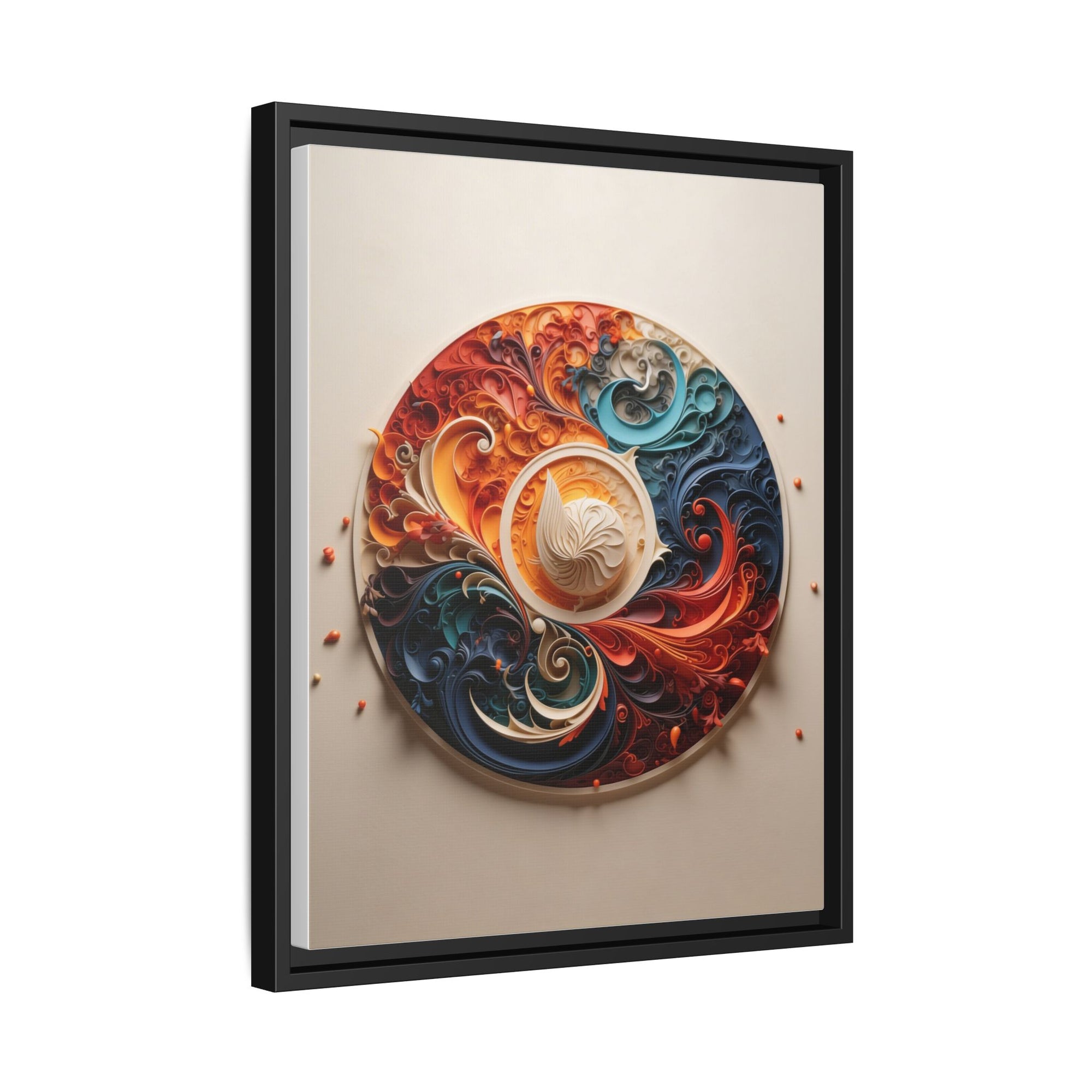 Circular Abstract Wall Art – Vibrant Swirl Design for Modern Interiors