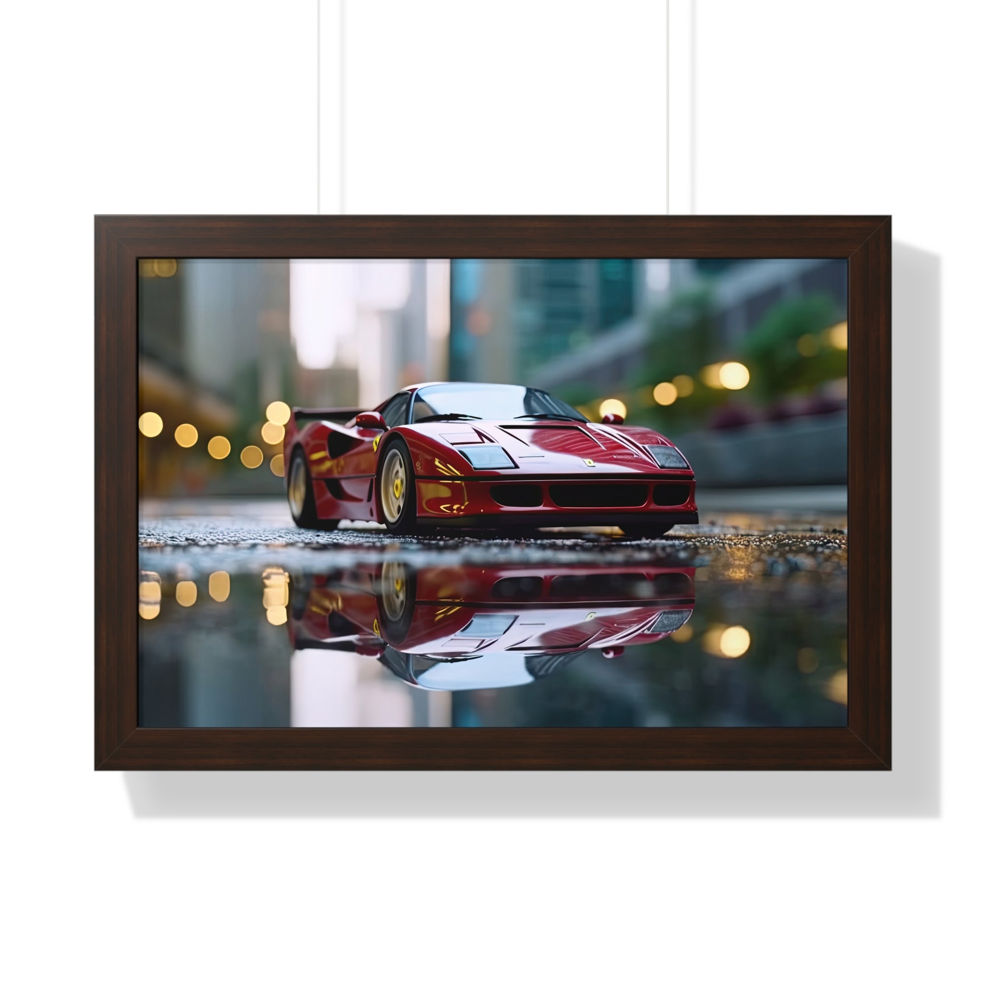 Ferrari F50 Wall Art – Red Supercar Framed Poster