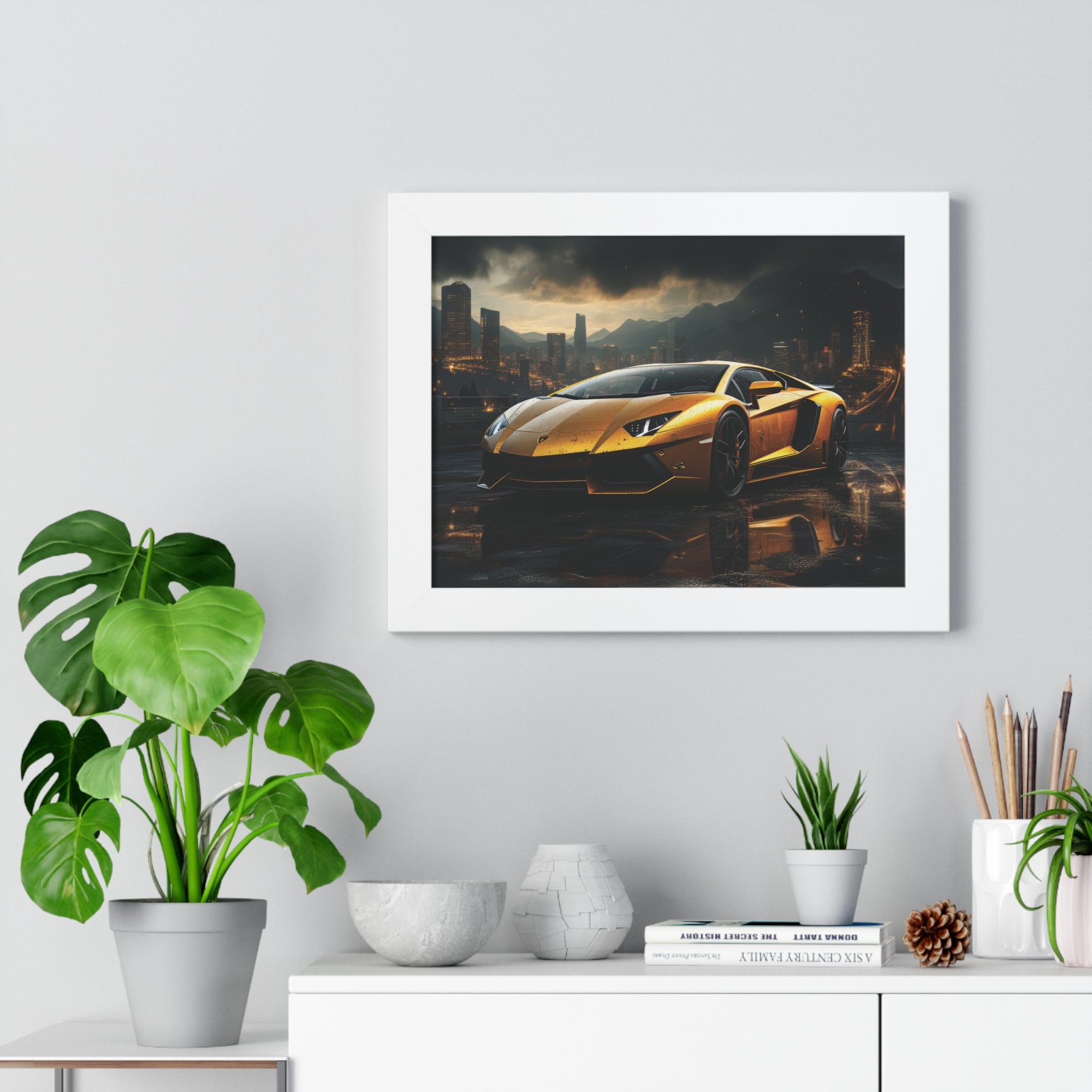 Lamborghini Aventador – Set in a City Mountain Backdrop