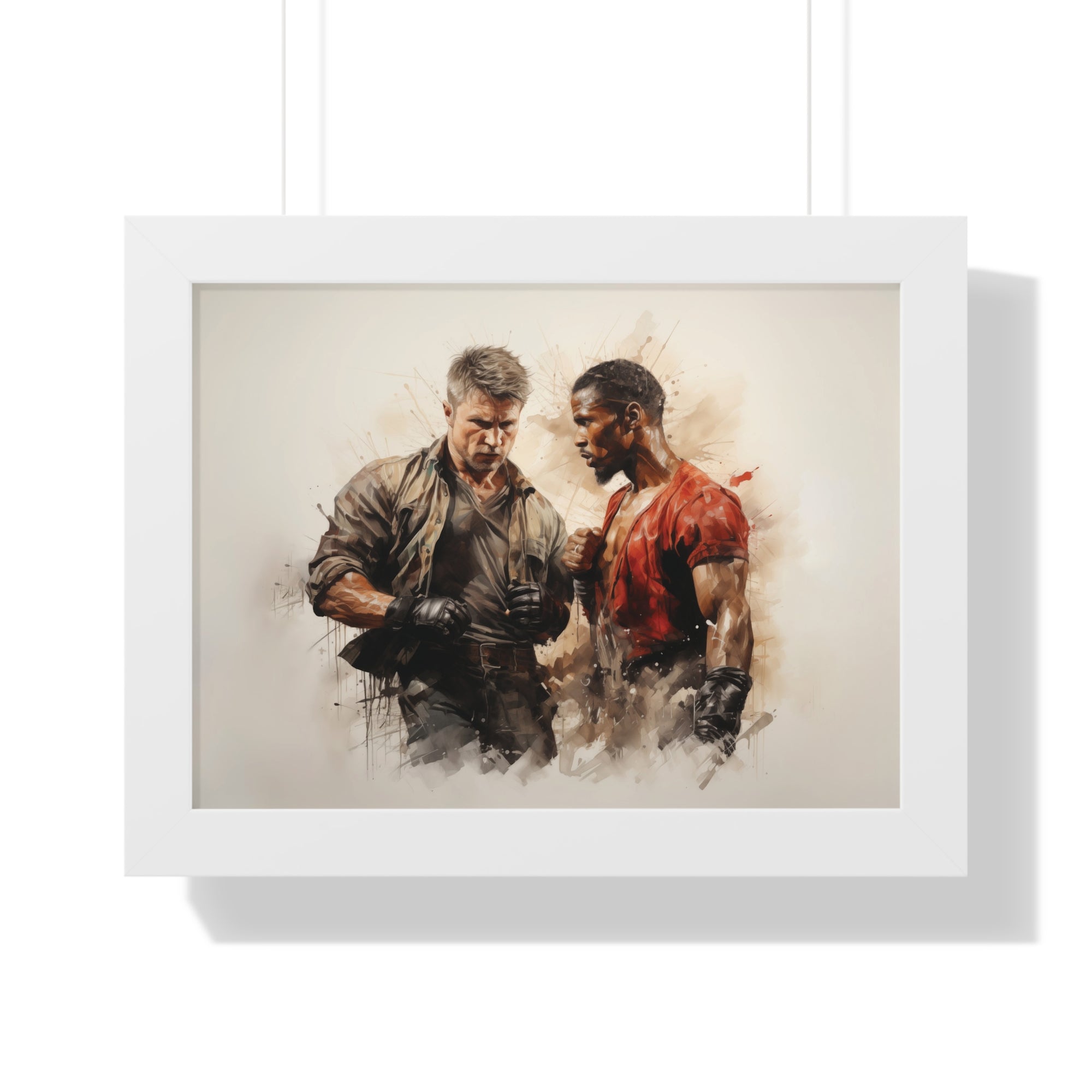 Face-Off – Framed Masculine Tension Wall Art