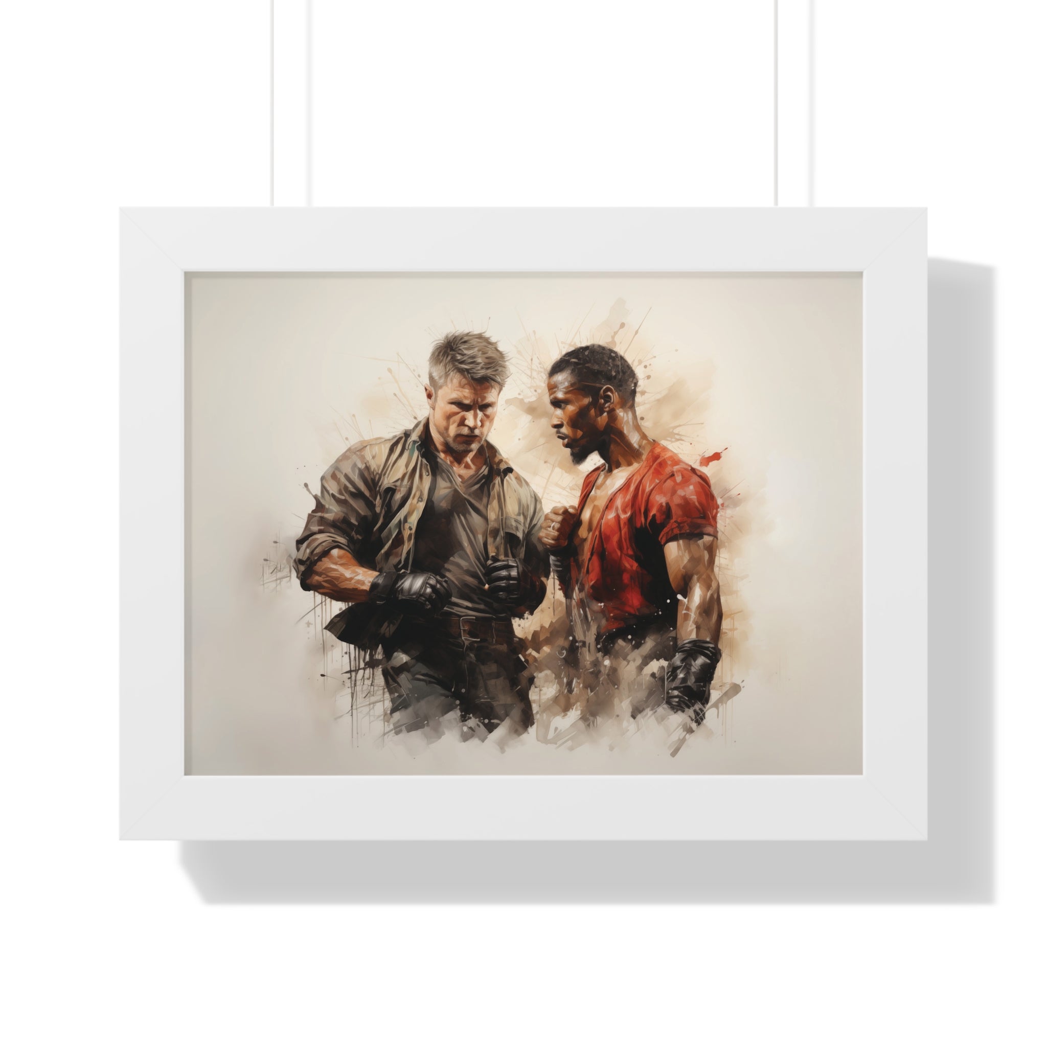 Face-Off – Framed Masculine Tension Wall Art
