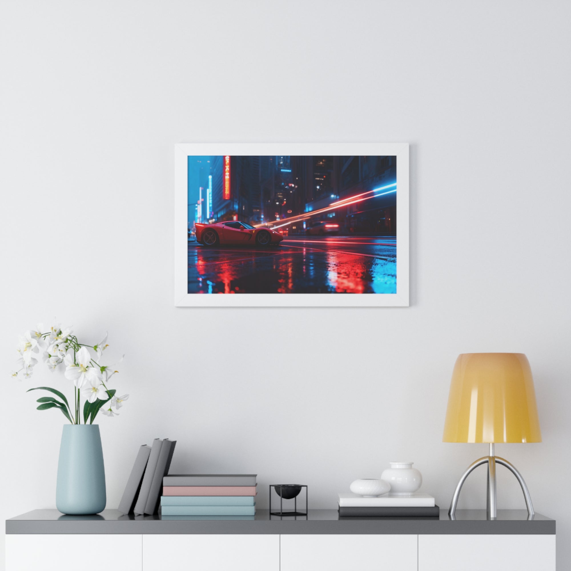 Ferrari F50 “Neon Velocity” Cyberpunk Wall Art