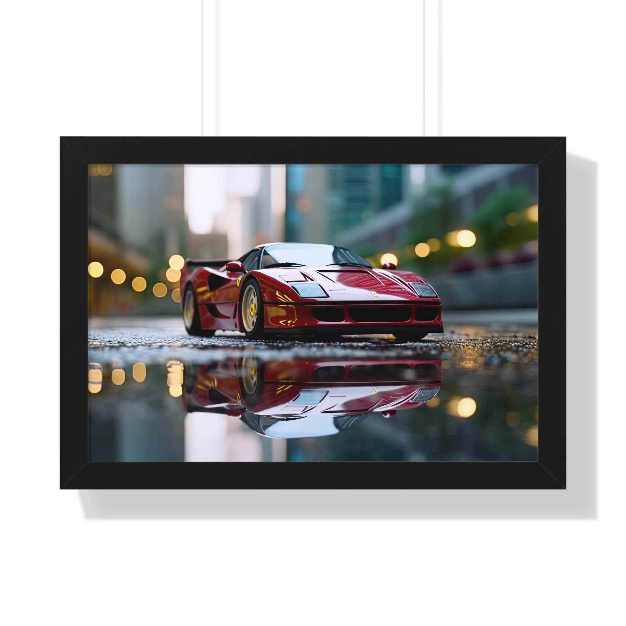 Ferrari F50 Wall Art – Red Supercar Framed Poster