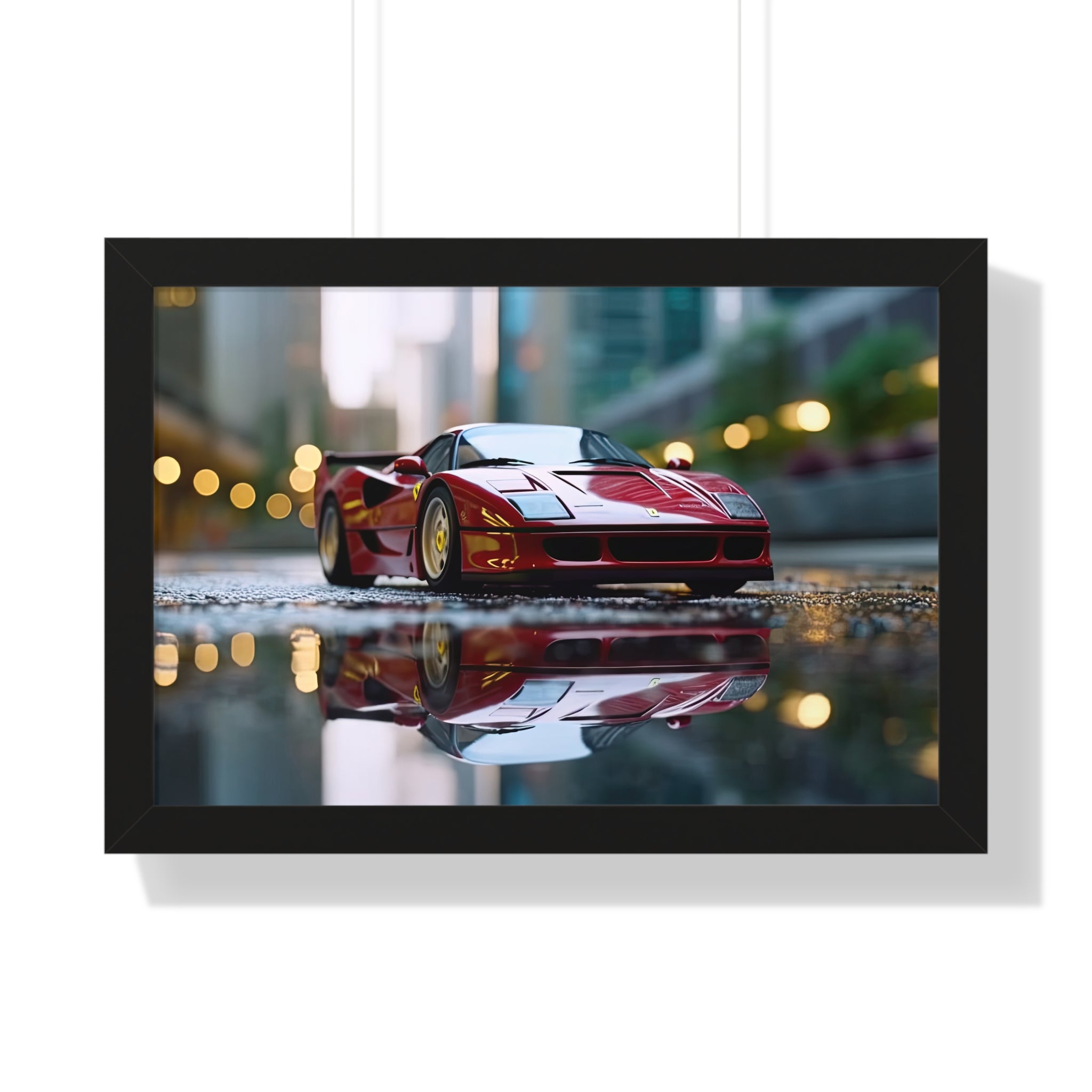 Ferrari F50 Wall Art – Red Supercar Framed Poster