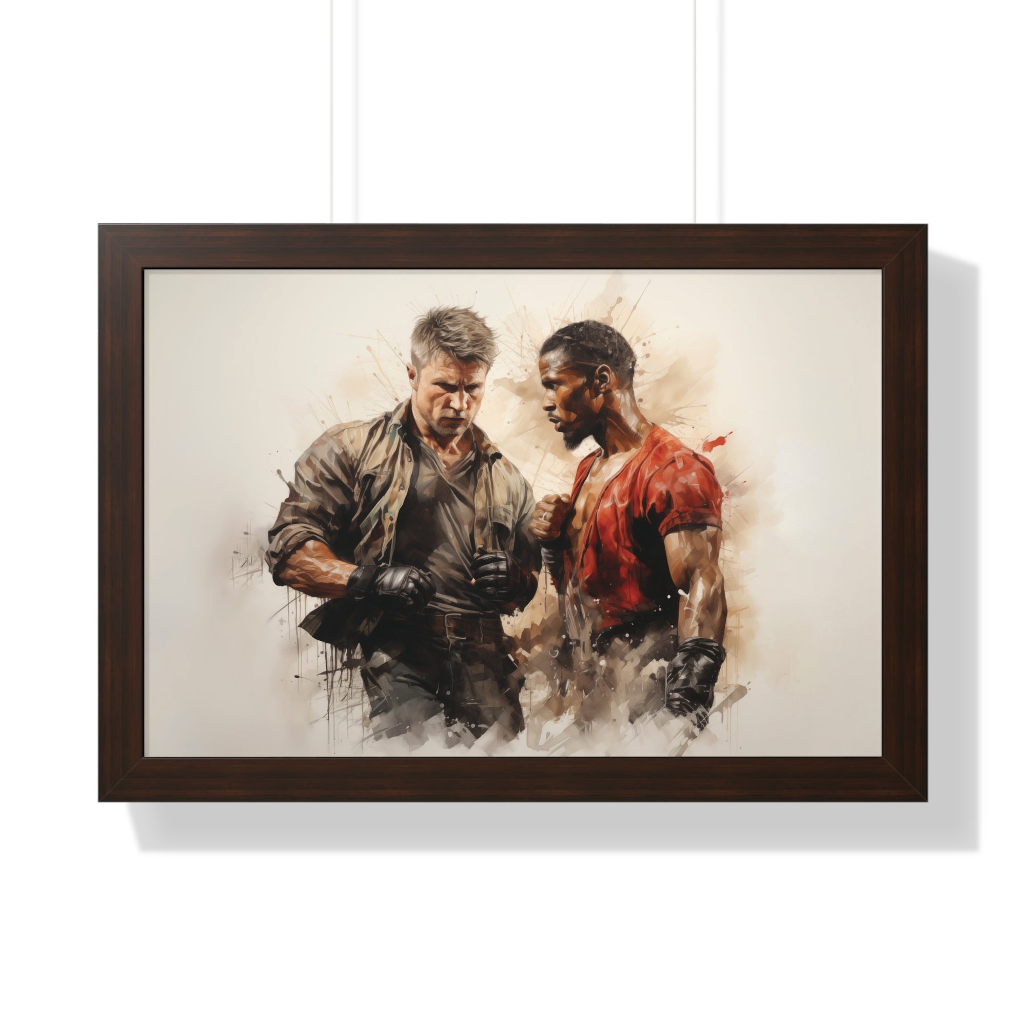 Face-Off – Framed Masculine Tension Wall Art