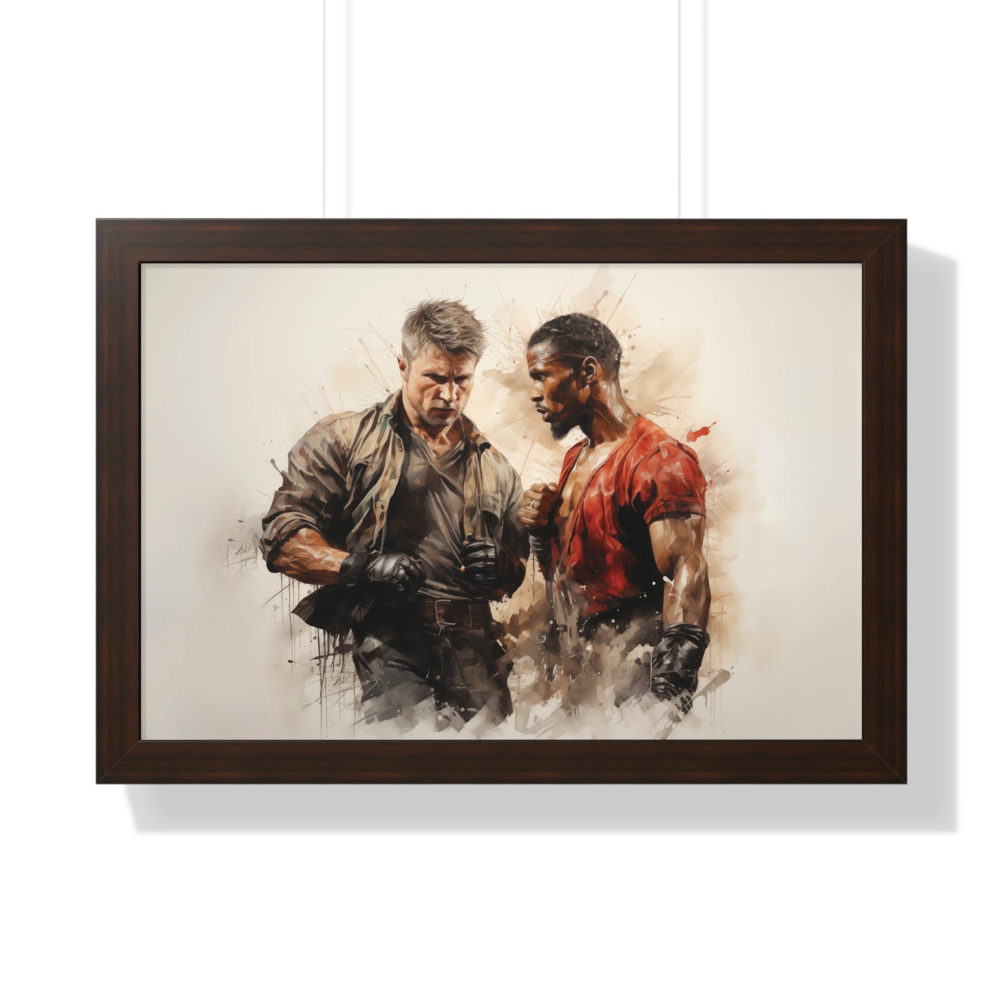 Face-Off – Framed Masculine Tension Wall Art