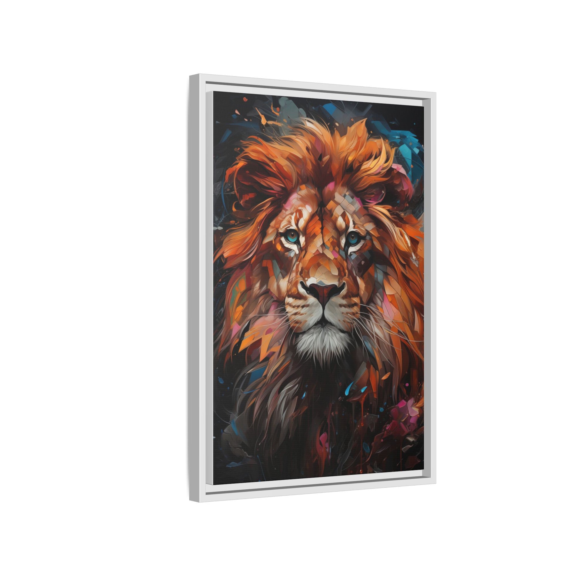 Fierce Elegance Multicolour Lion Art for Statement Space