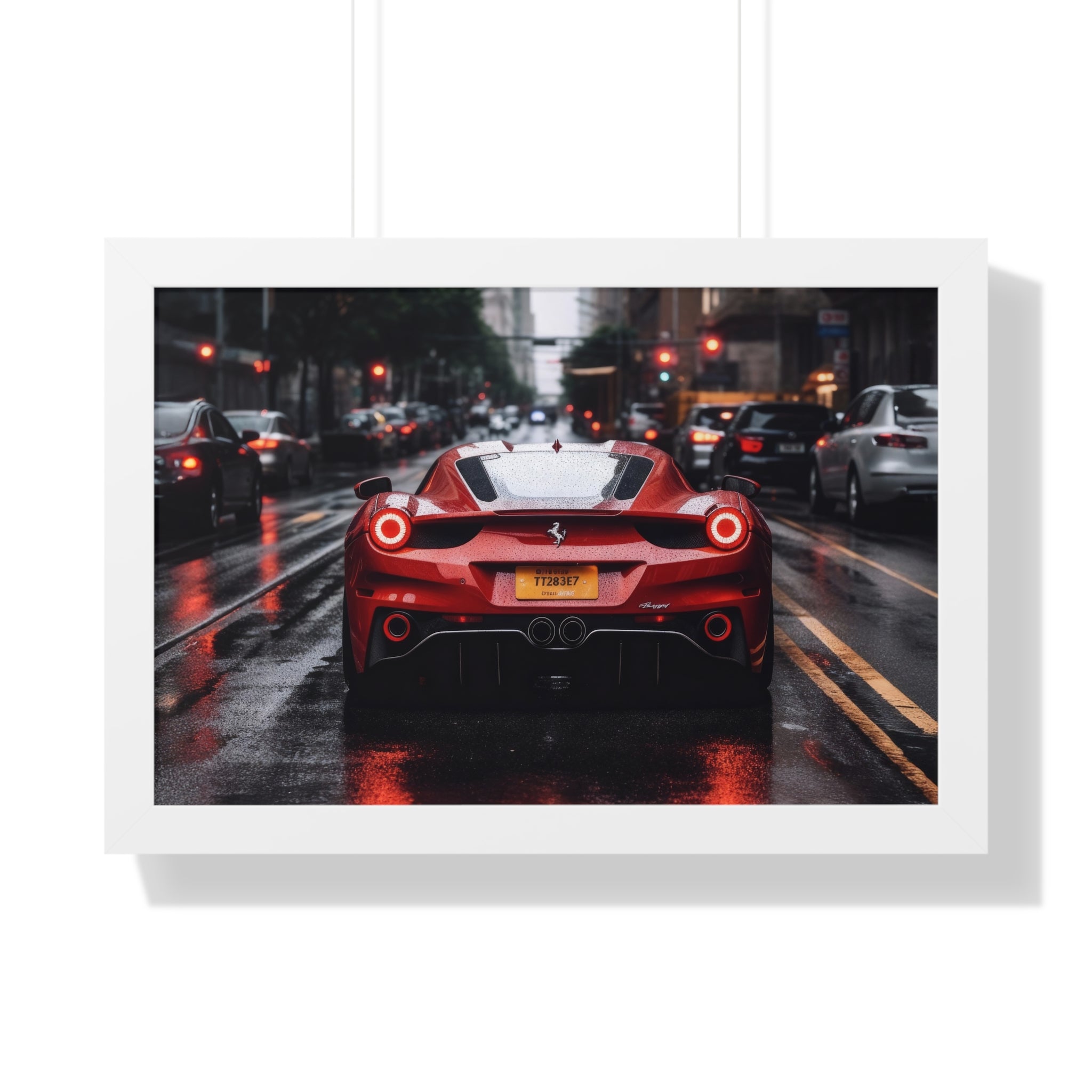 Ferrari F50- on City Streets with Rain
