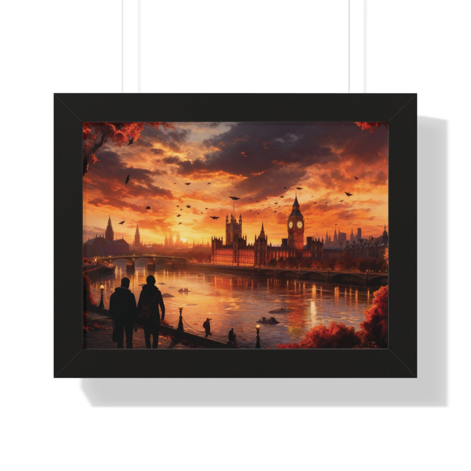 Golden Hour Majesty: London Sunset with Big Ben & Thames River