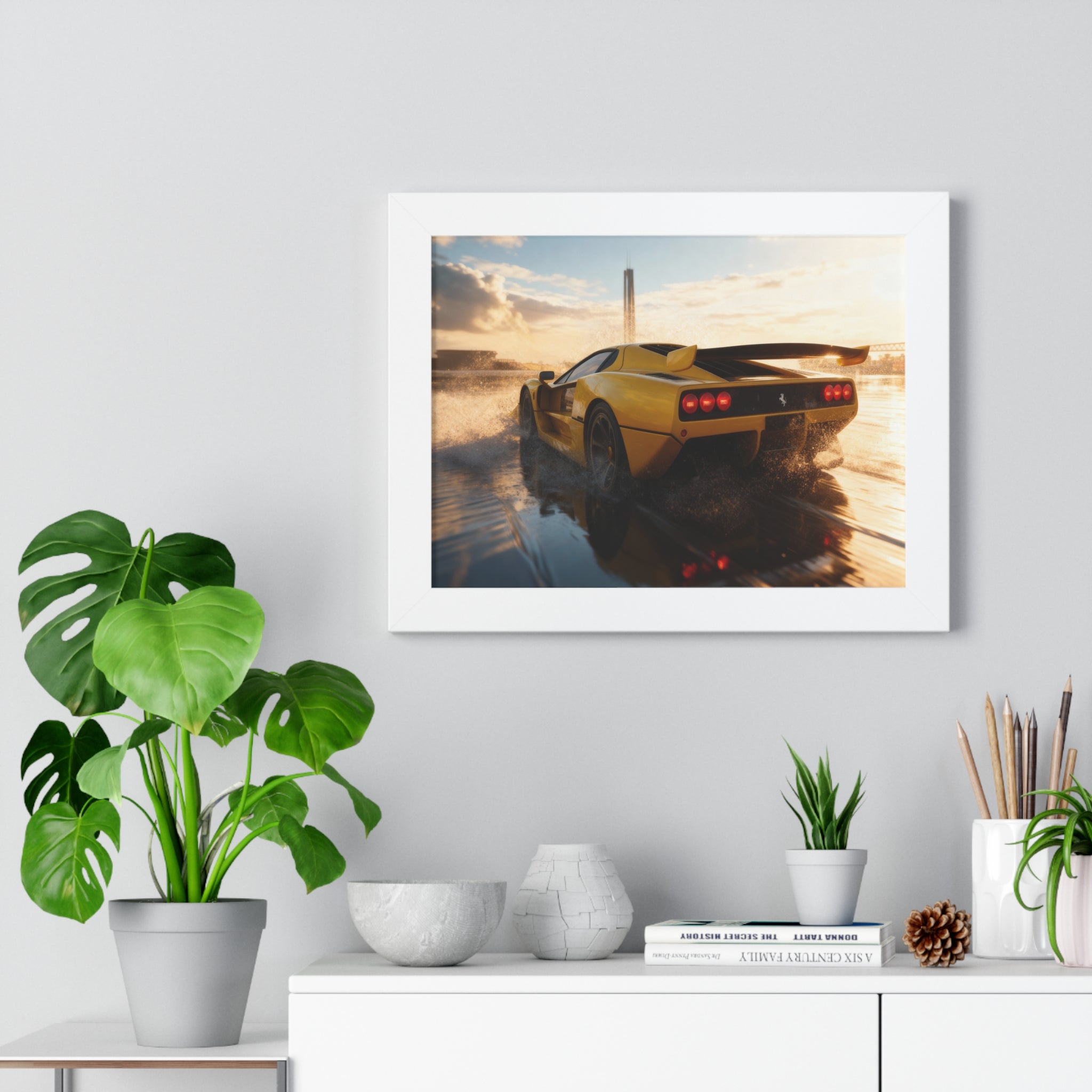 Sunset Ignition The Yellow Ferrari Escape