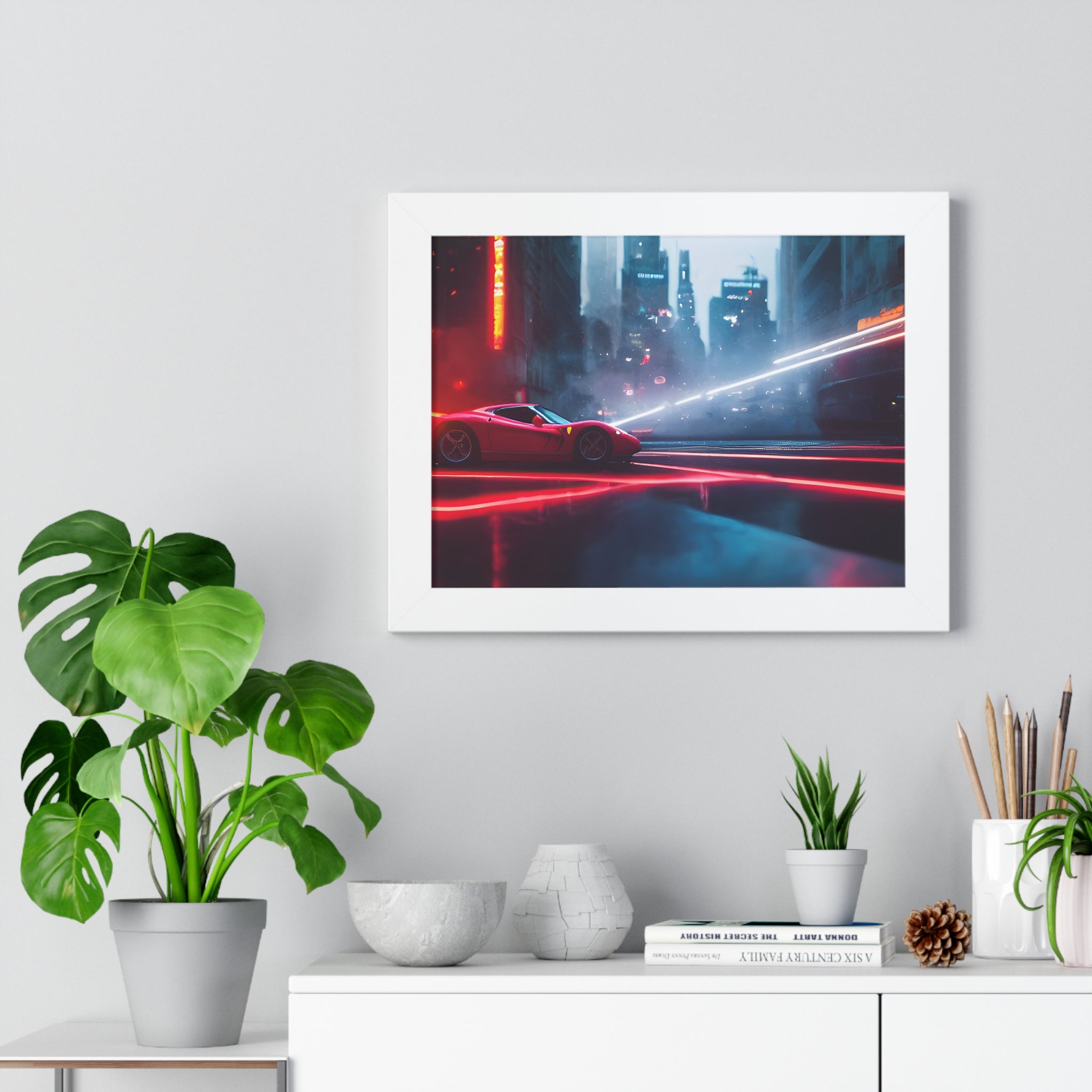 Ferrari F50 “Neon Velocity” Cyberpunk Wall Art