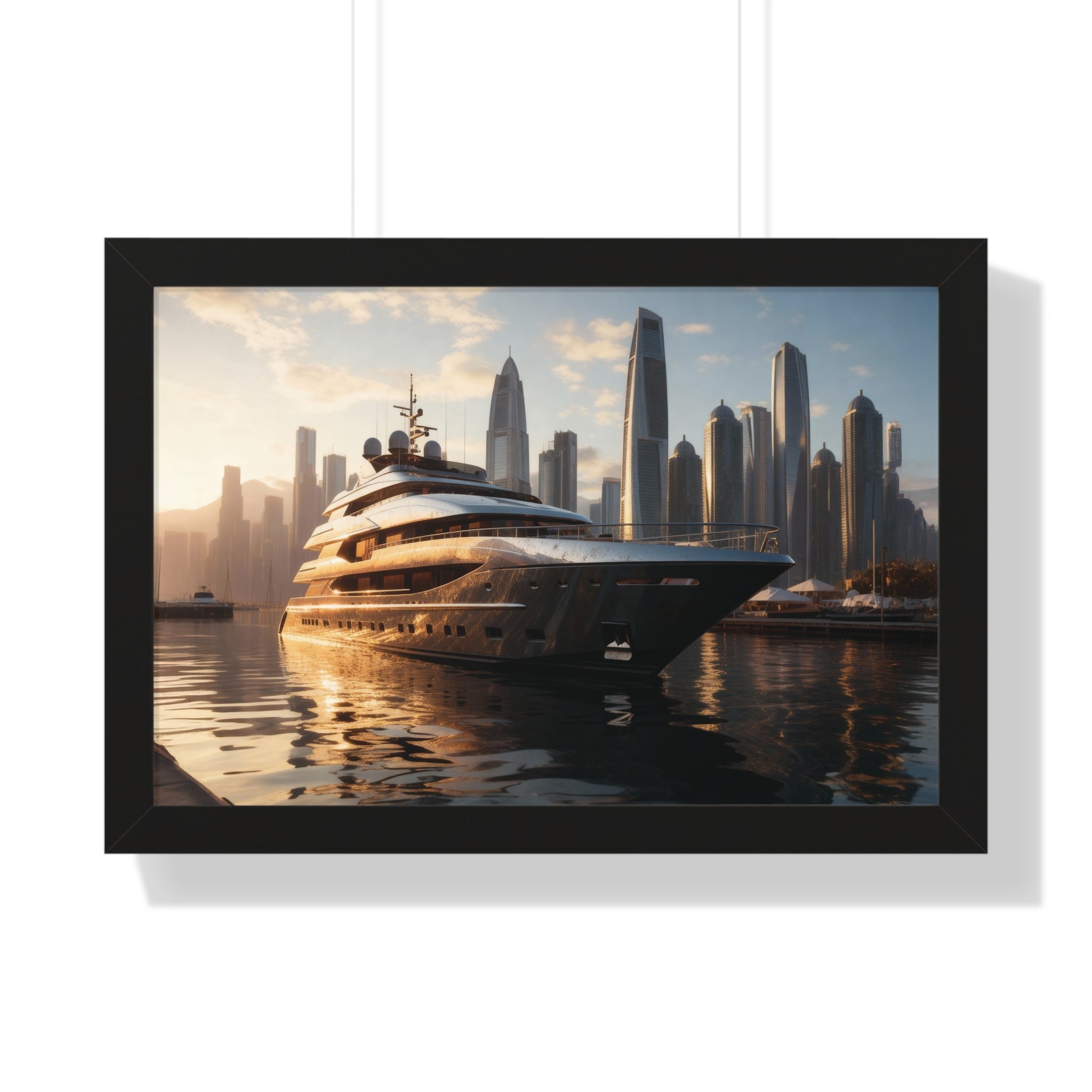 Sunset Reflections – Framed Nautical Wall Art for Luxury Space