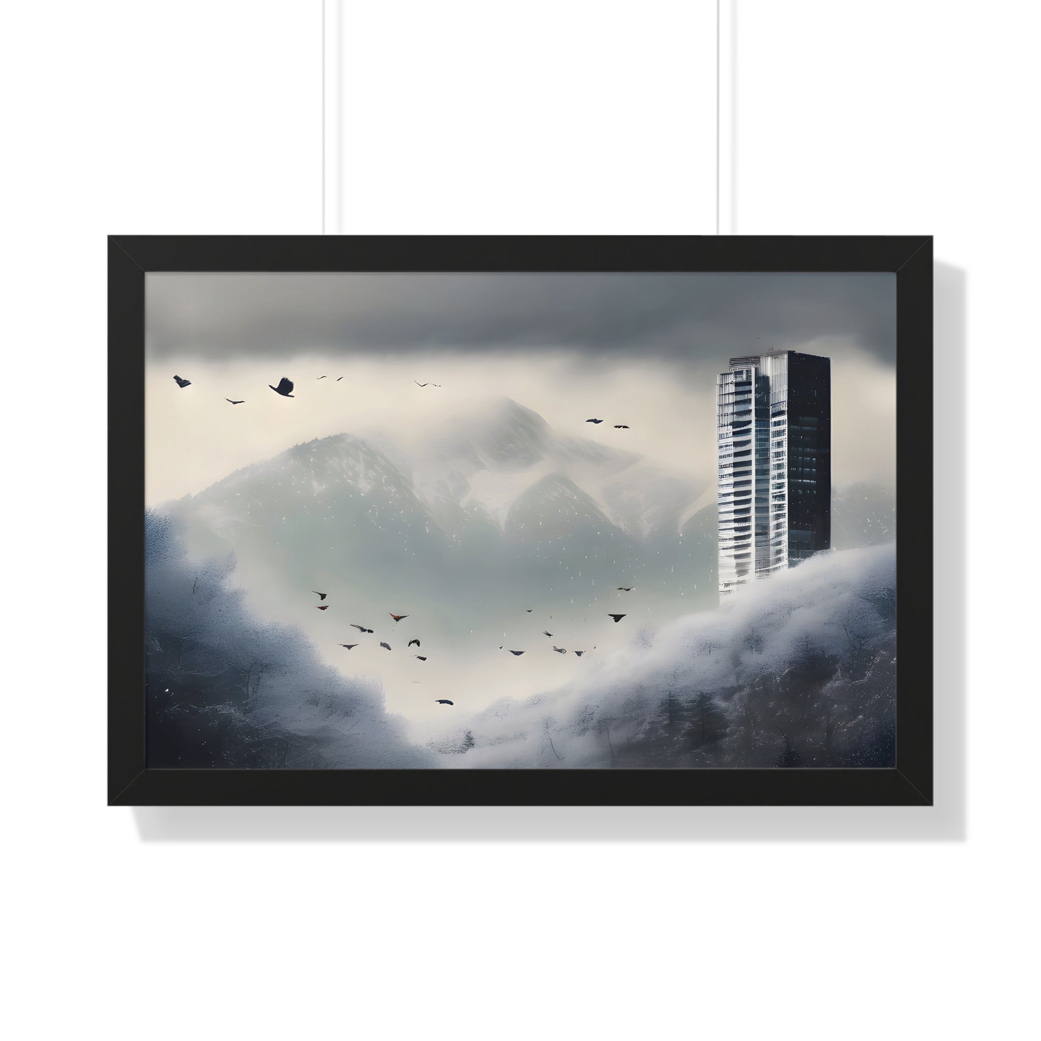 Frozen Heights – Skyscraper in Winter Mountains Wall Decor