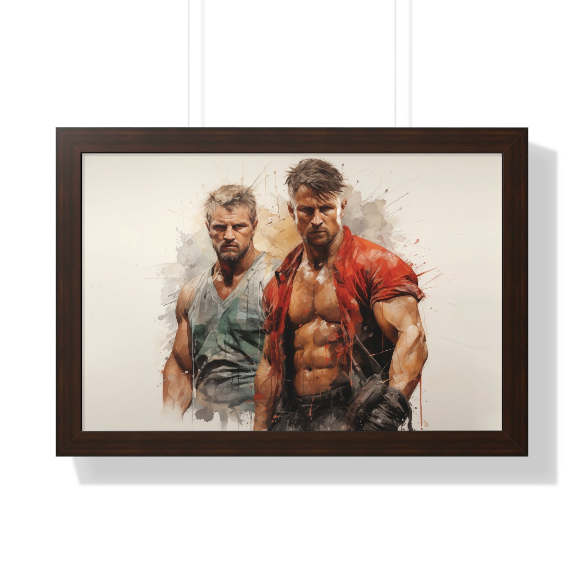 Brothers of Fury – Abstract Masculine Power Wall Art