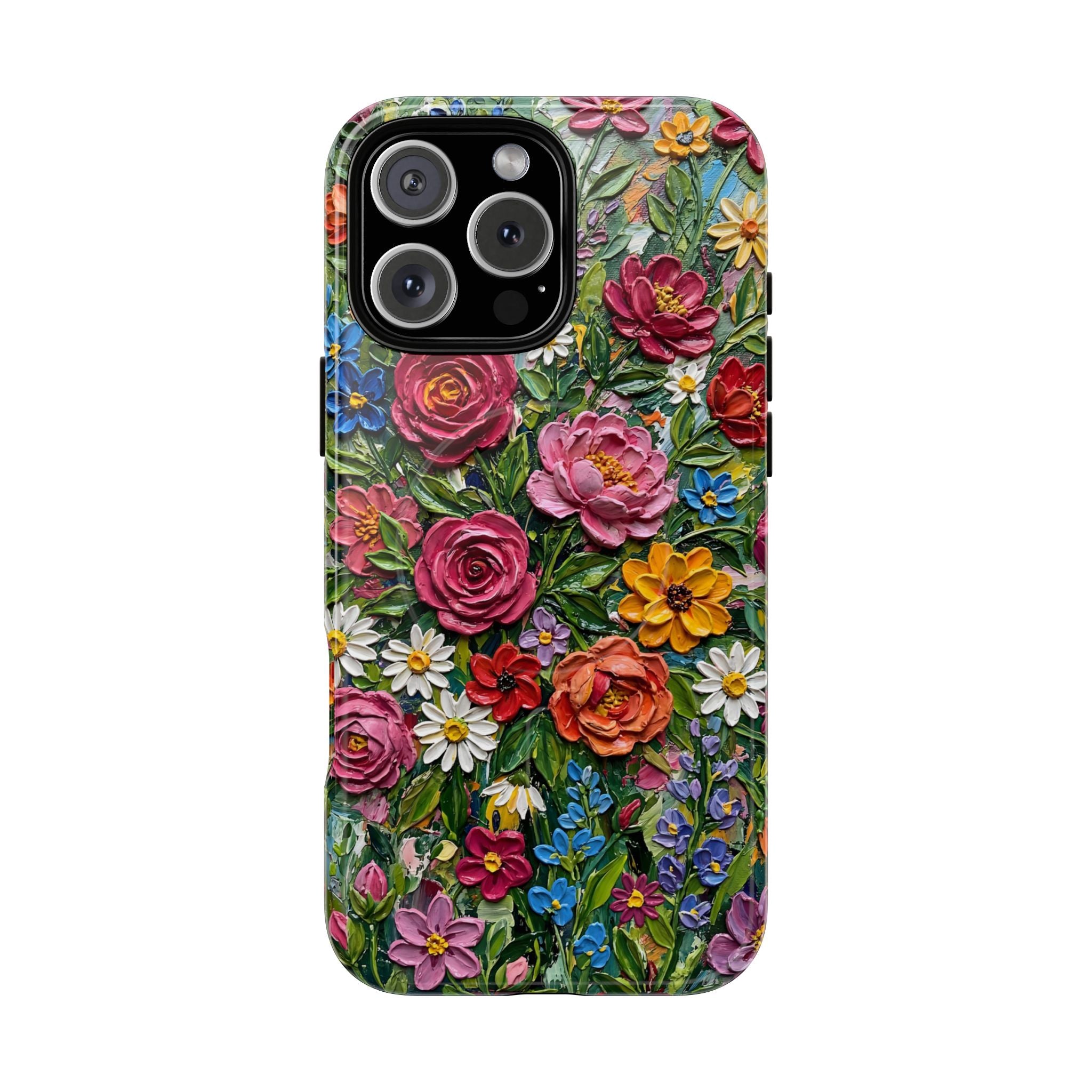 Painted Textured Style Floral Garden iPhone Case (MagSafe®)