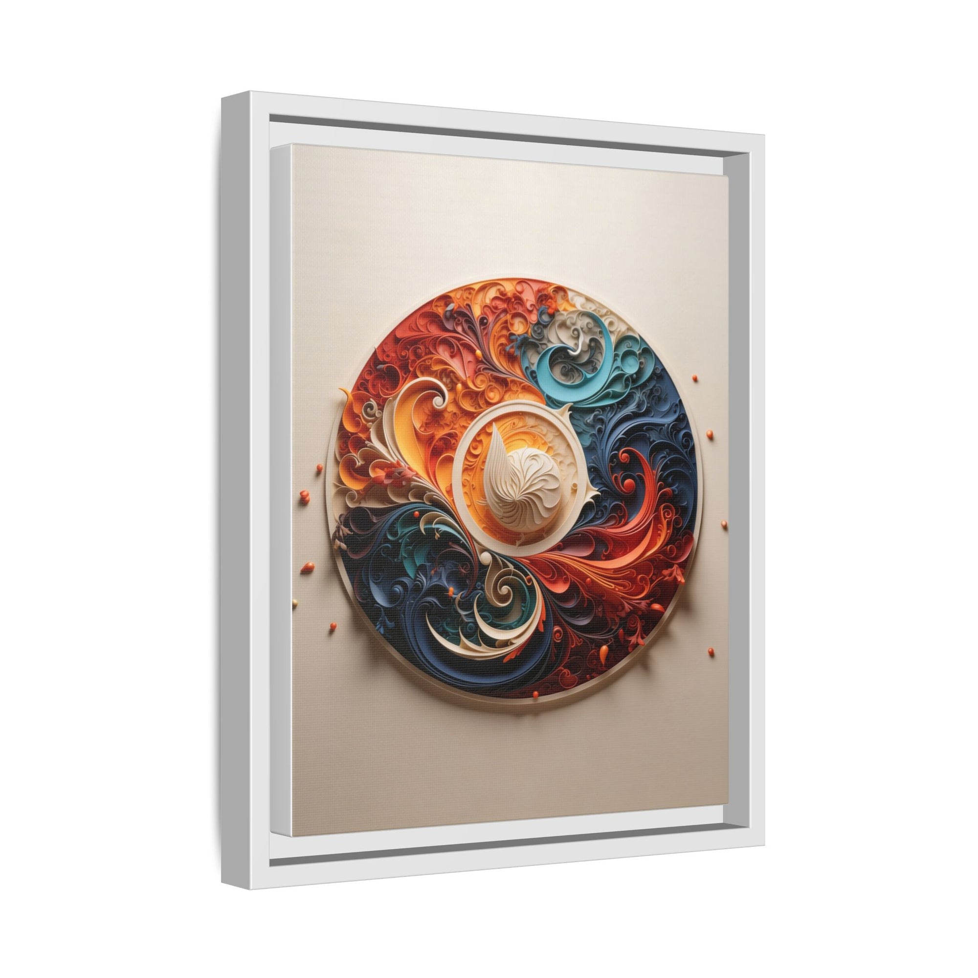 Circular Abstract Wall Art – Vibrant Swirl Design for Modern Interiors