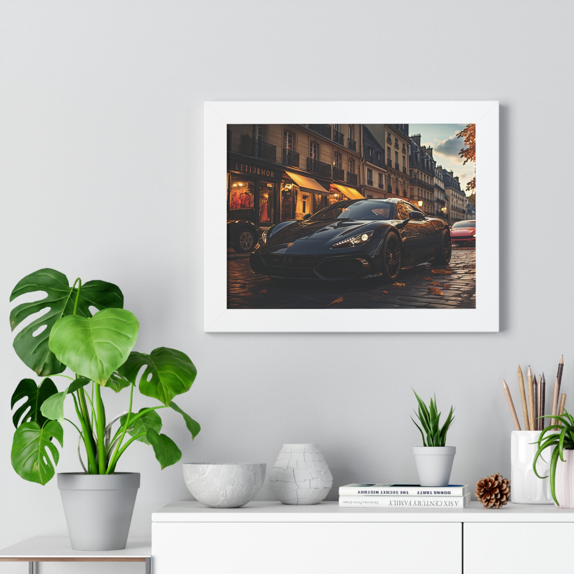 Moody Night Street Lamborghini Artwork