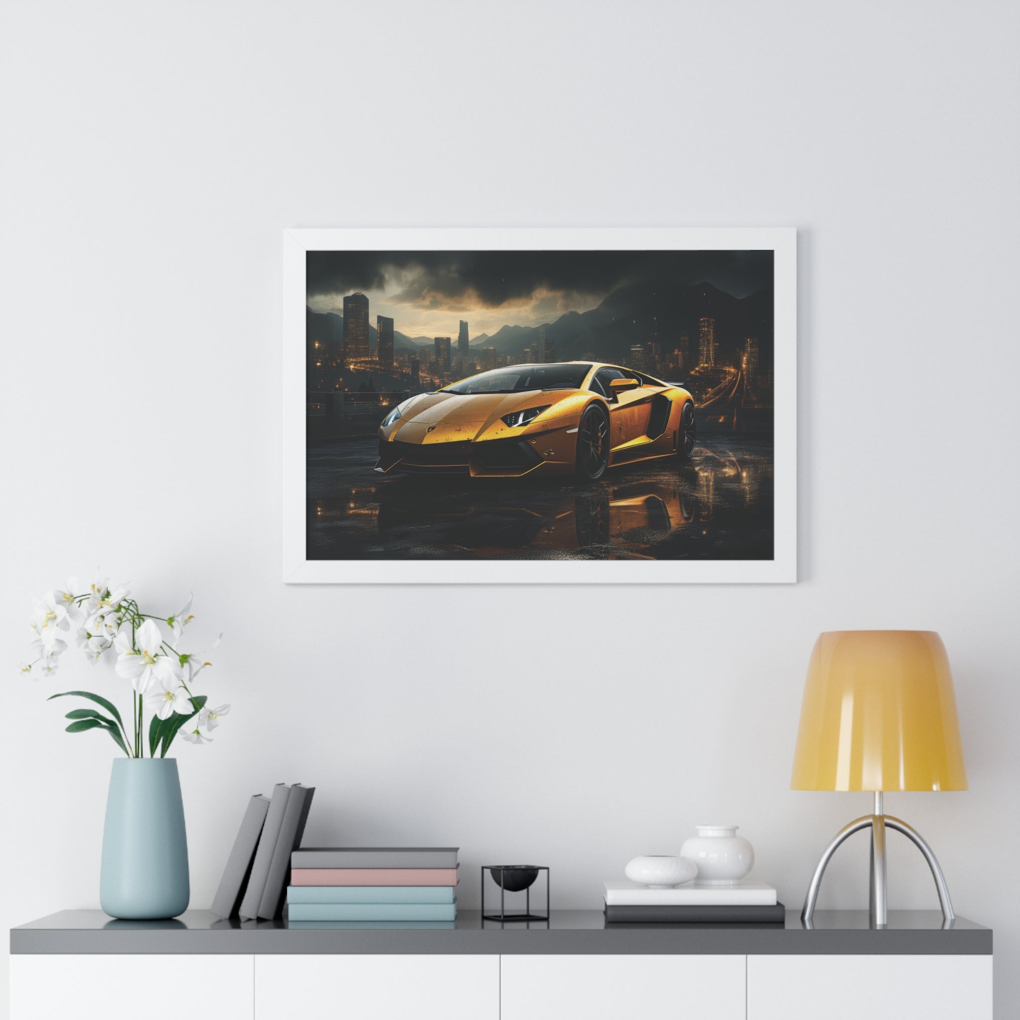 Lamborghini Aventador – Set in a City Mountain Backdrop