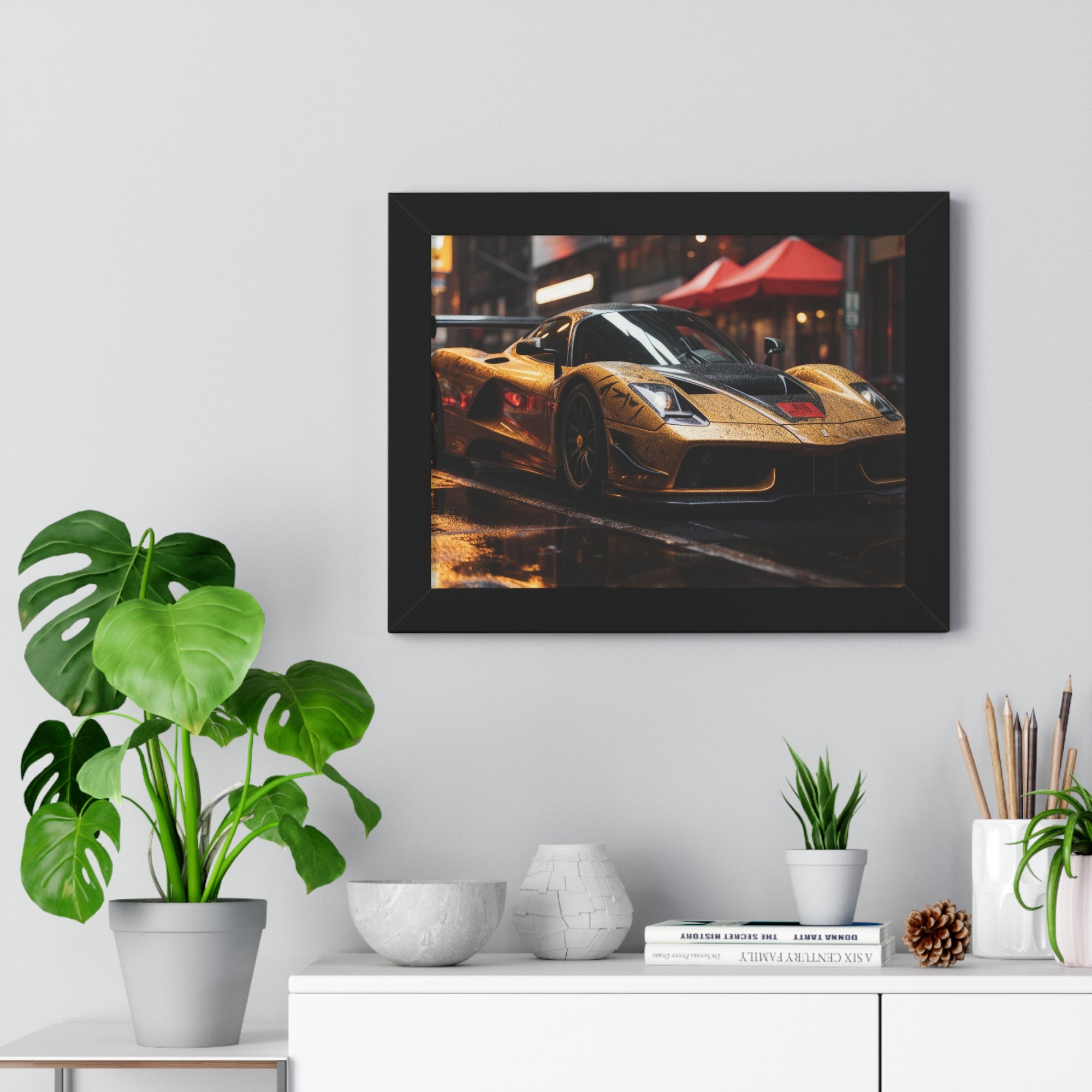 Cool Ferrari F50 in New York Thunder and Rain