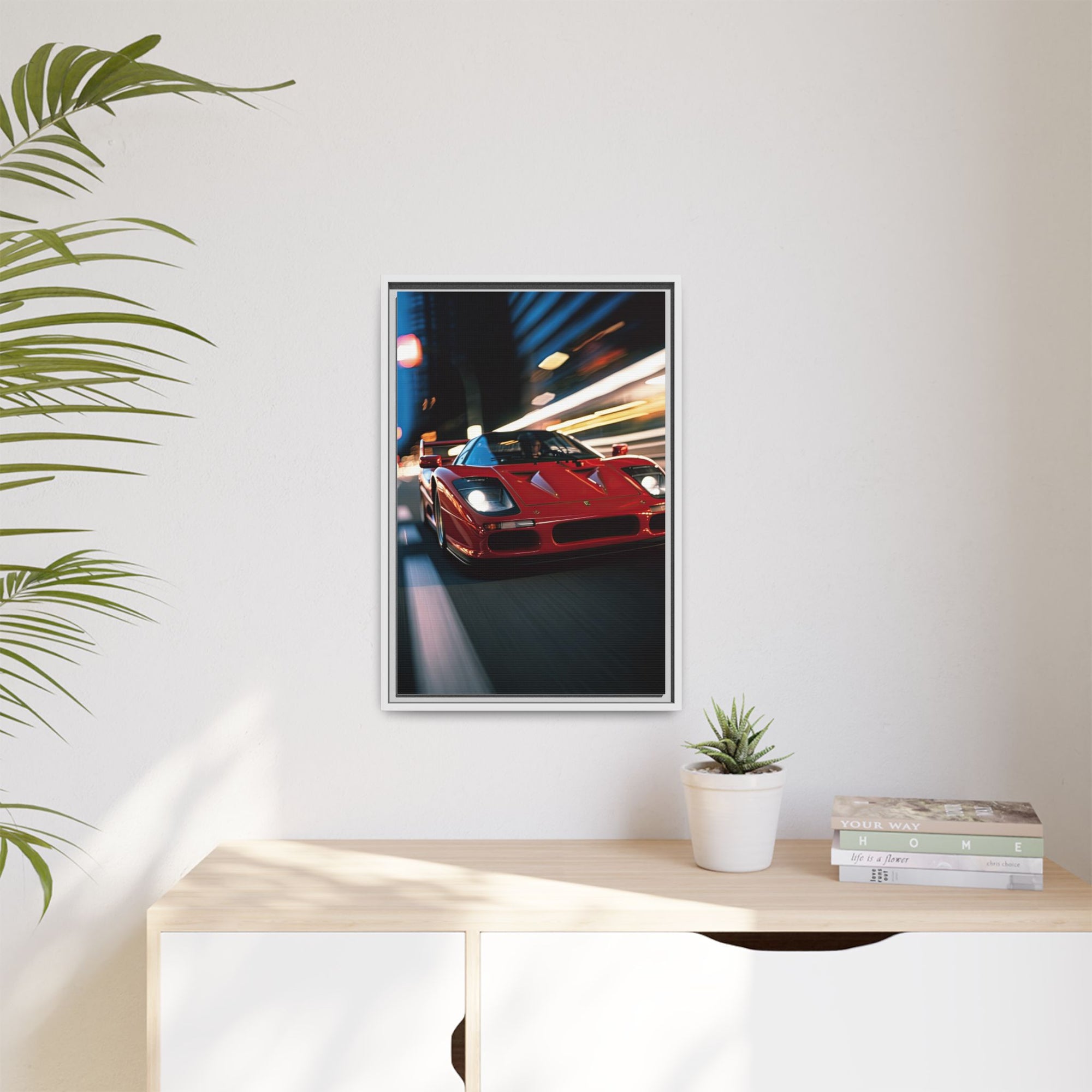 Ferrari F40 Night Drive – Supercar Motion Wall Art Print