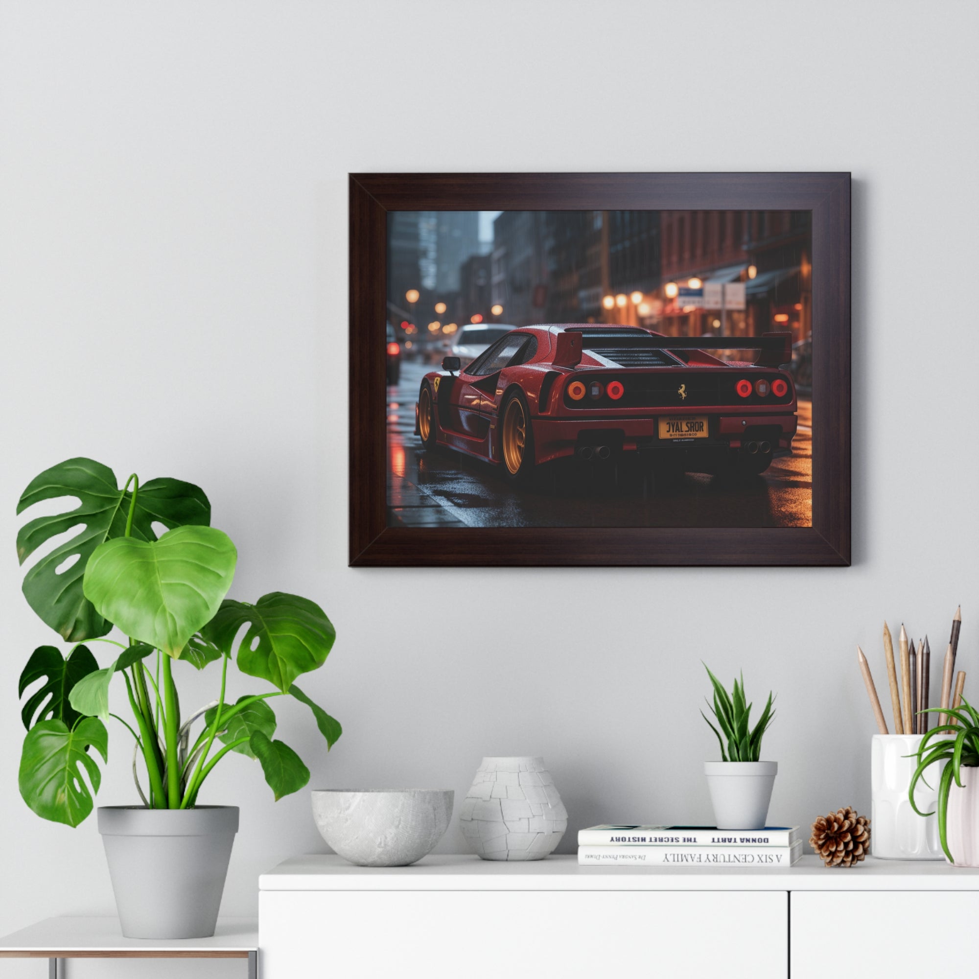 Red Ferrari F50 – Framed Wall Art for Luxury Spaces
