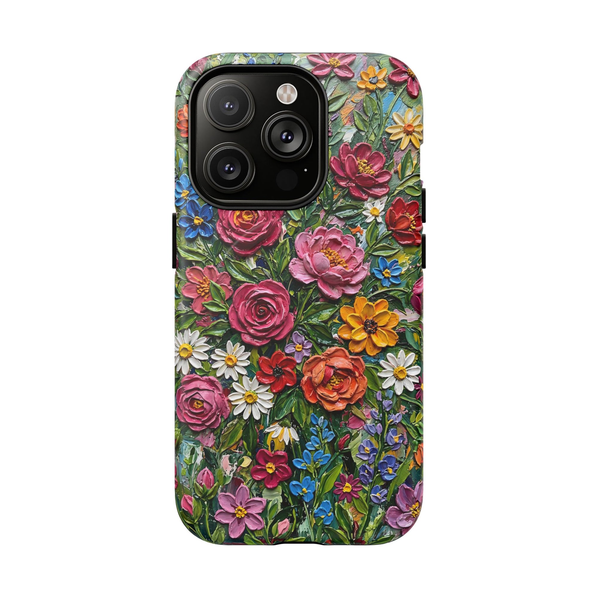Painted Textured Style Floral Garden iPhone Case (MagSafe®)