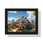 Majestic Mirage – Fantasy Ottoman Castle Reflections Framed Wall Art