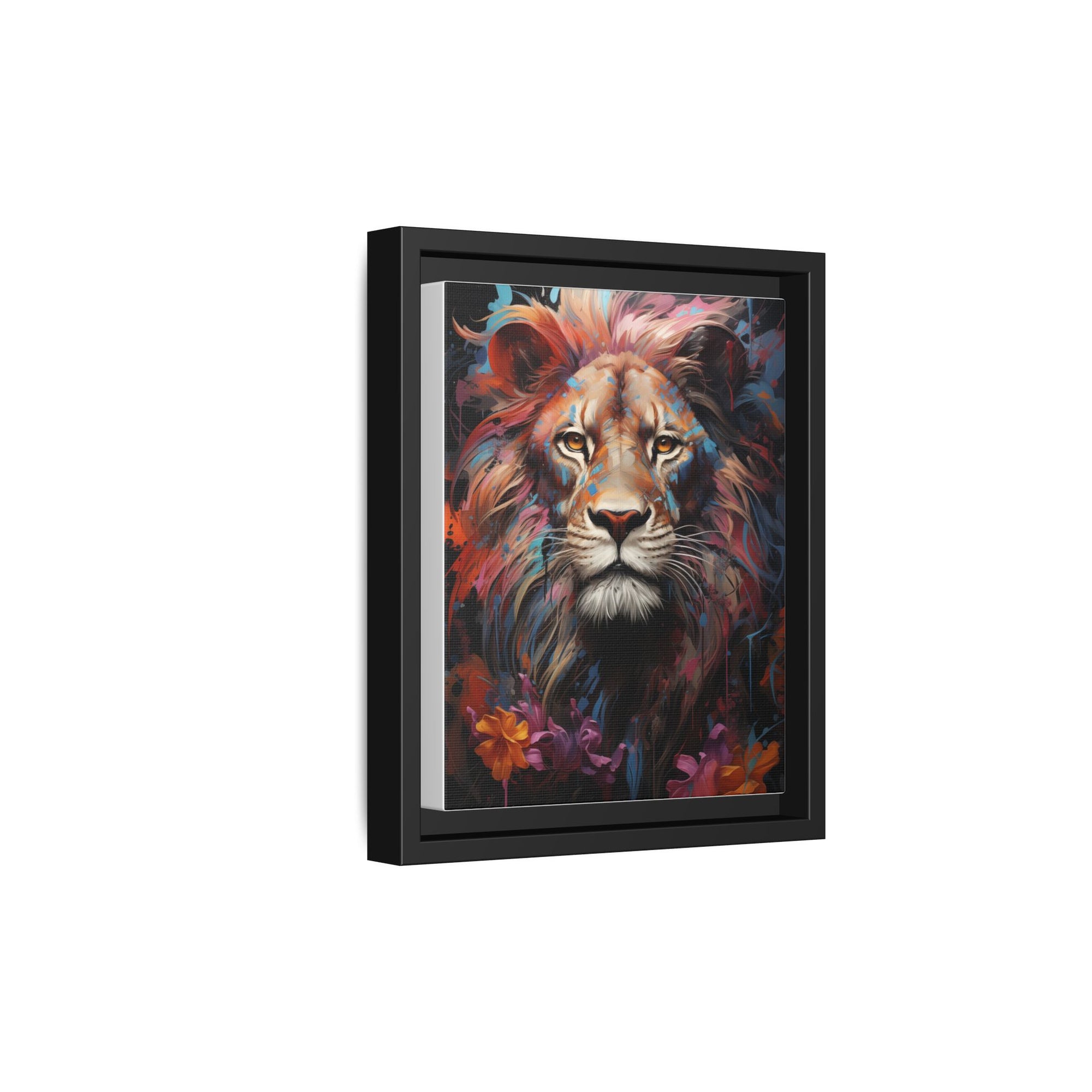 Majestic Jungle King – Abstract Color Splash Canvas
