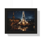 Timeless Contrast Historic London Facade & Glass Tower – Architectural Wall Art