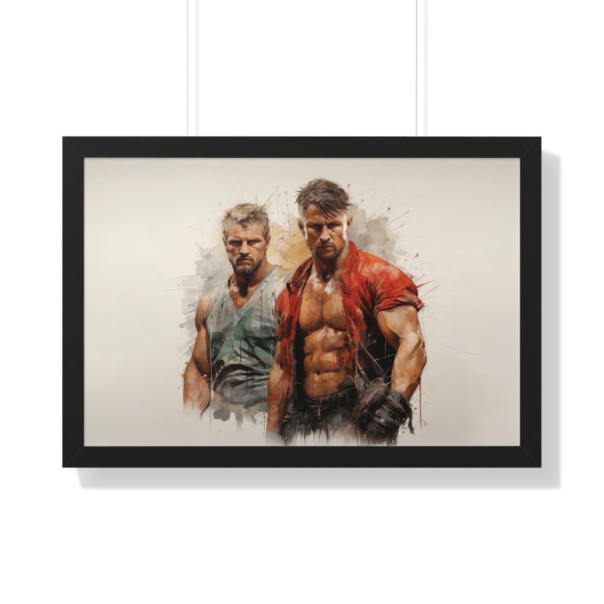 Brothers of Fury – Abstract Masculine Power Wall Art