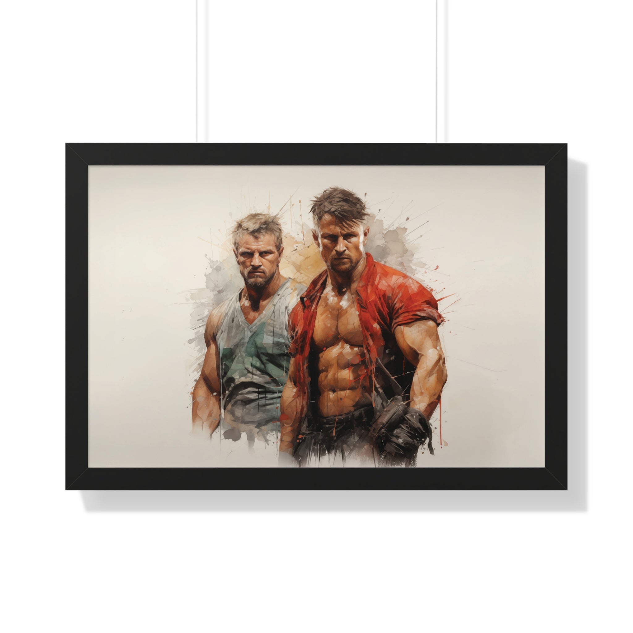 Brothers of Fury – Abstract Masculine Power Wall Art