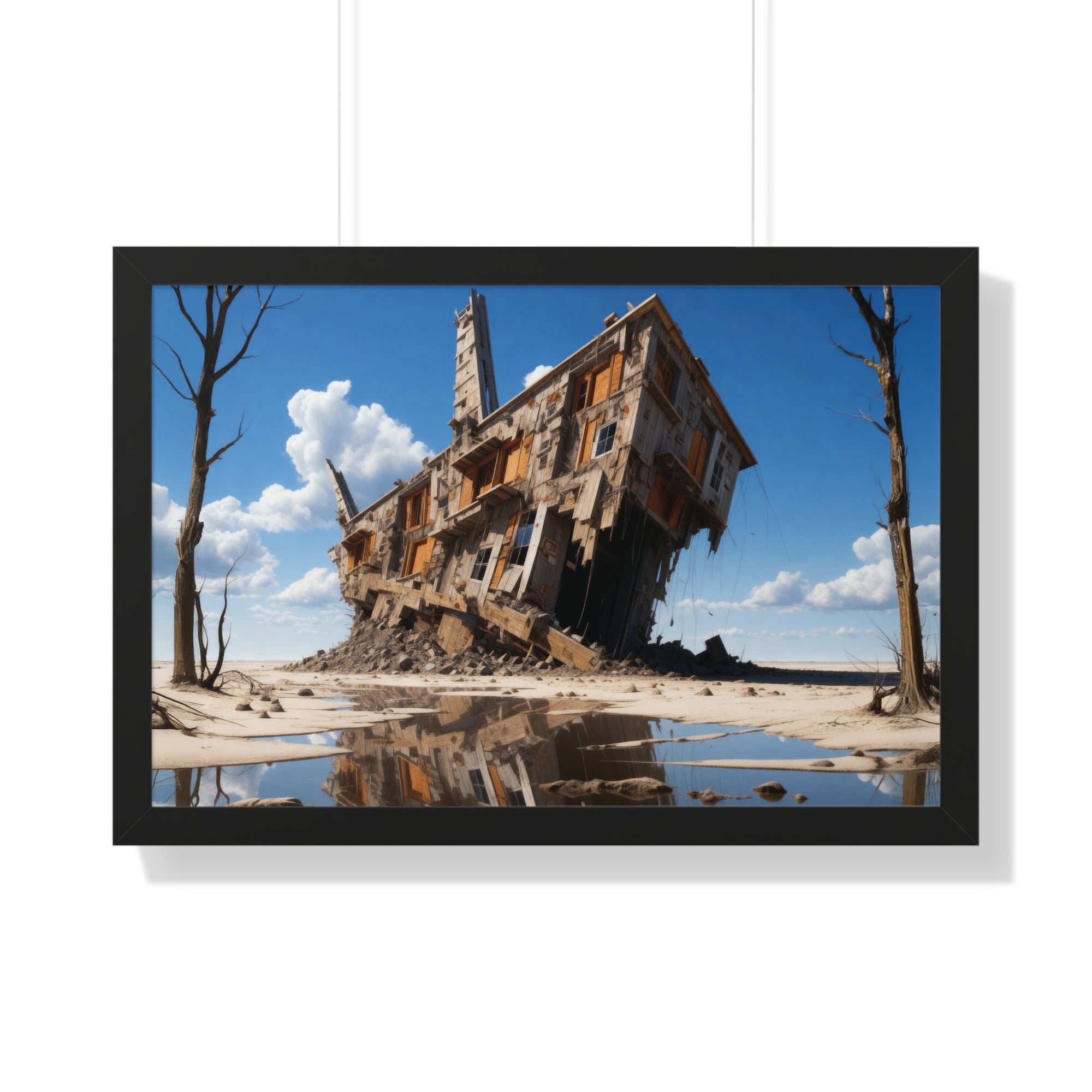 Echoes of Collapse – Surreal Desert Ruins Wall Art