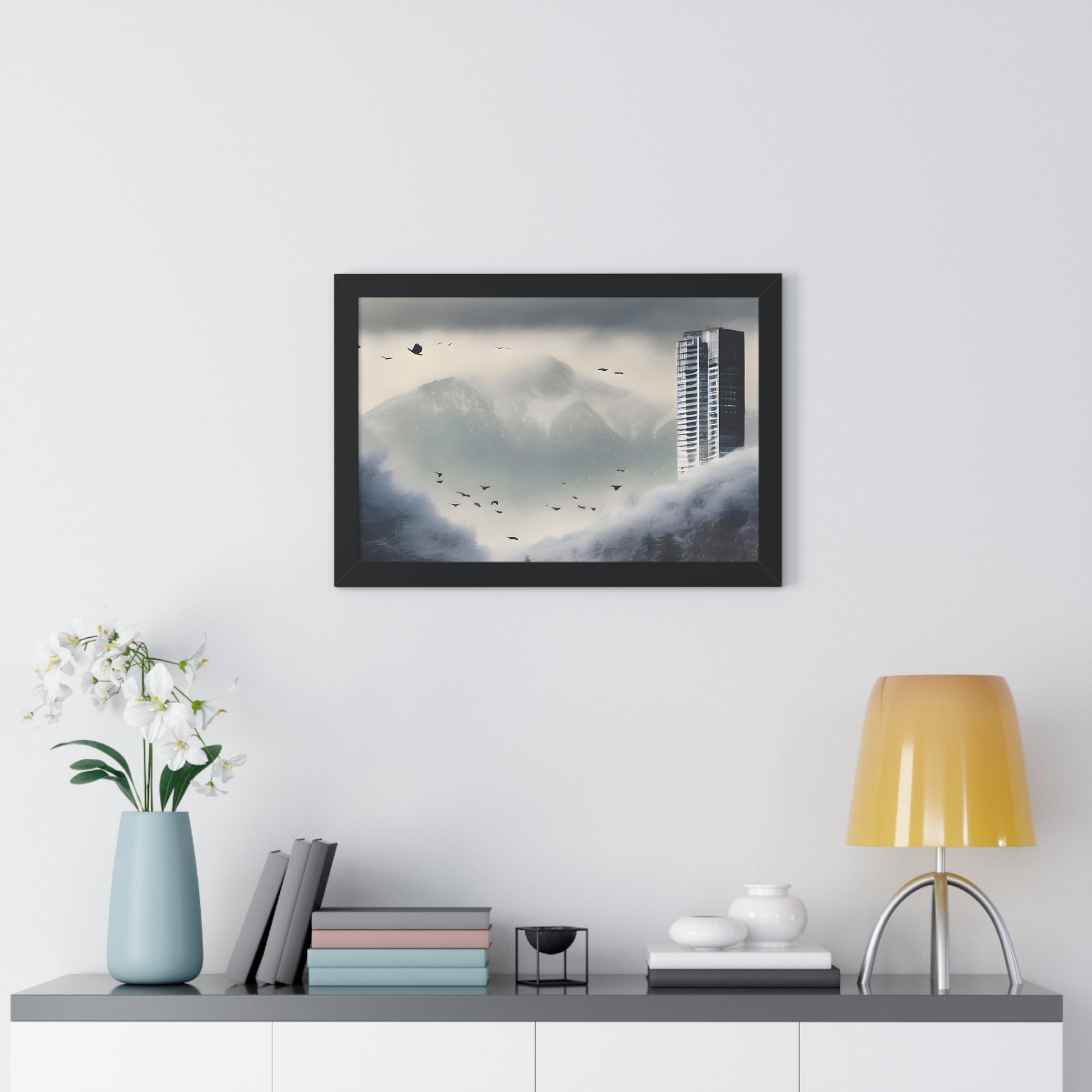 Frozen Heights – Skyscraper in Winter Mountains Wall Decor