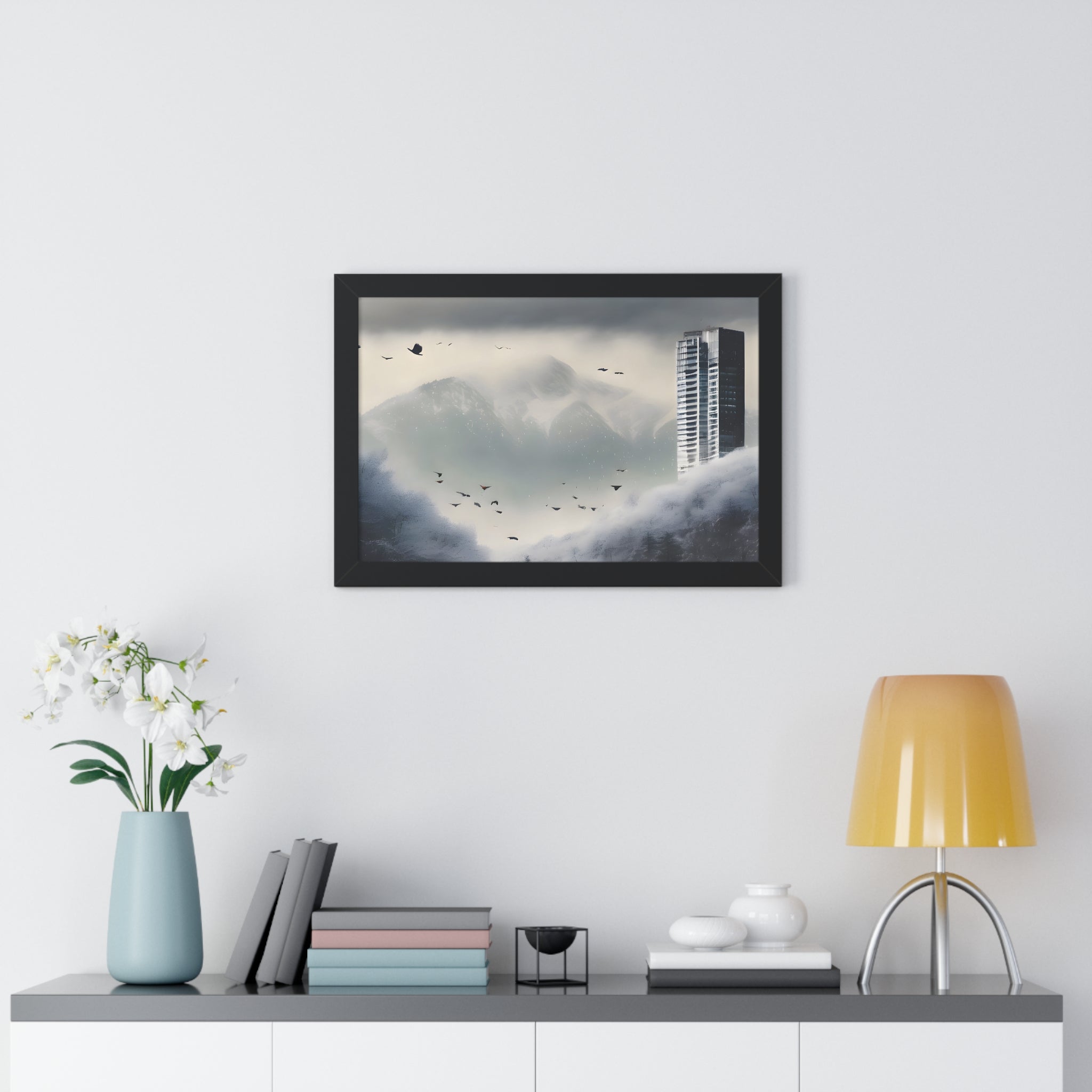 Frozen Heights – Skyscraper in Winter Mountains Wall Decor