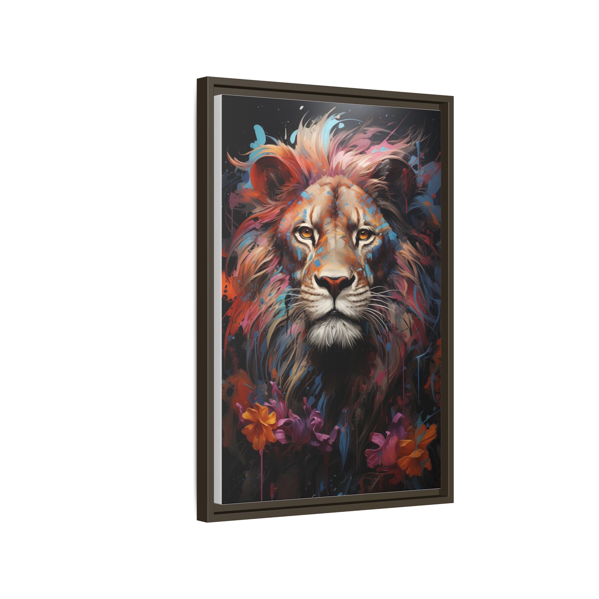 Majestic Jungle King – Abstract Color Splash Canvas