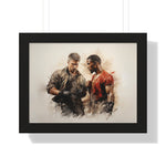Face-Off – Framed Masculine Tension Wall Art