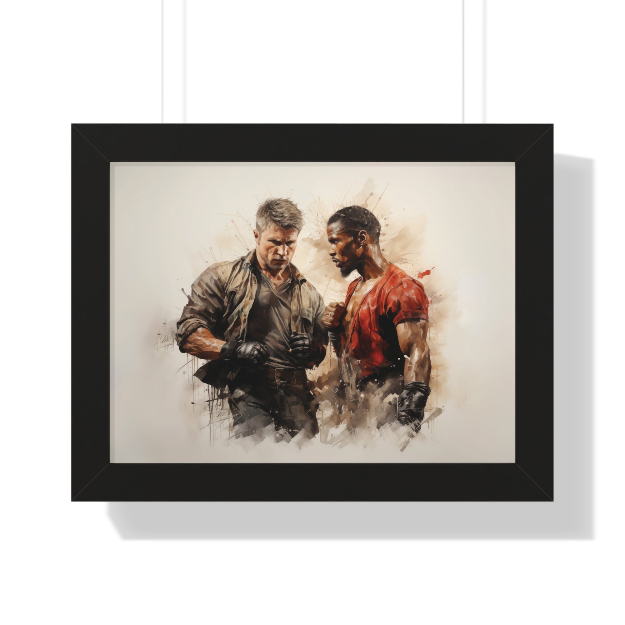 Face-Off – Framed Masculine Tension Wall Art
