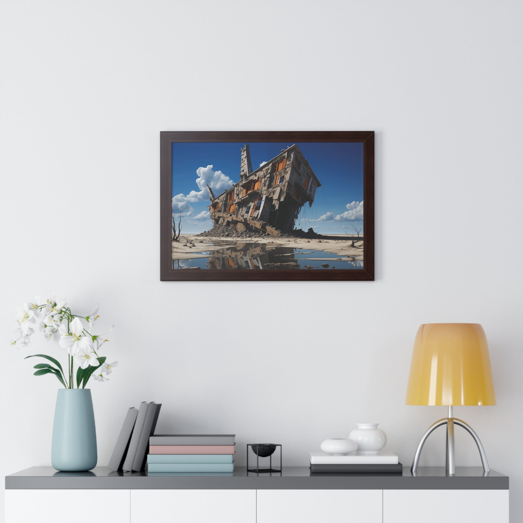 Echoes of Collapse – Surreal Desert Ruins Wall Art