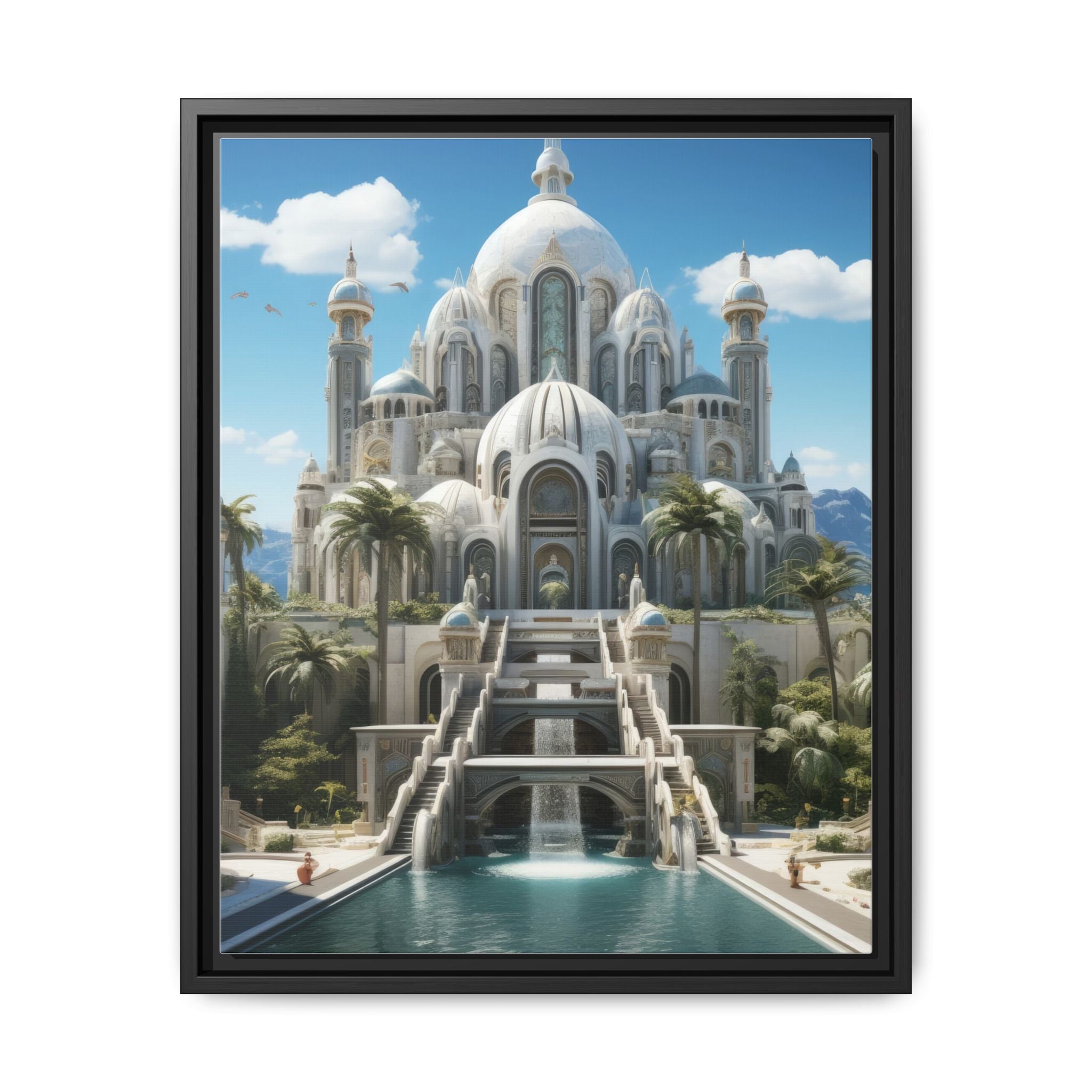 Stairway to Splendor – Fantasy Palace Framed Wall Art