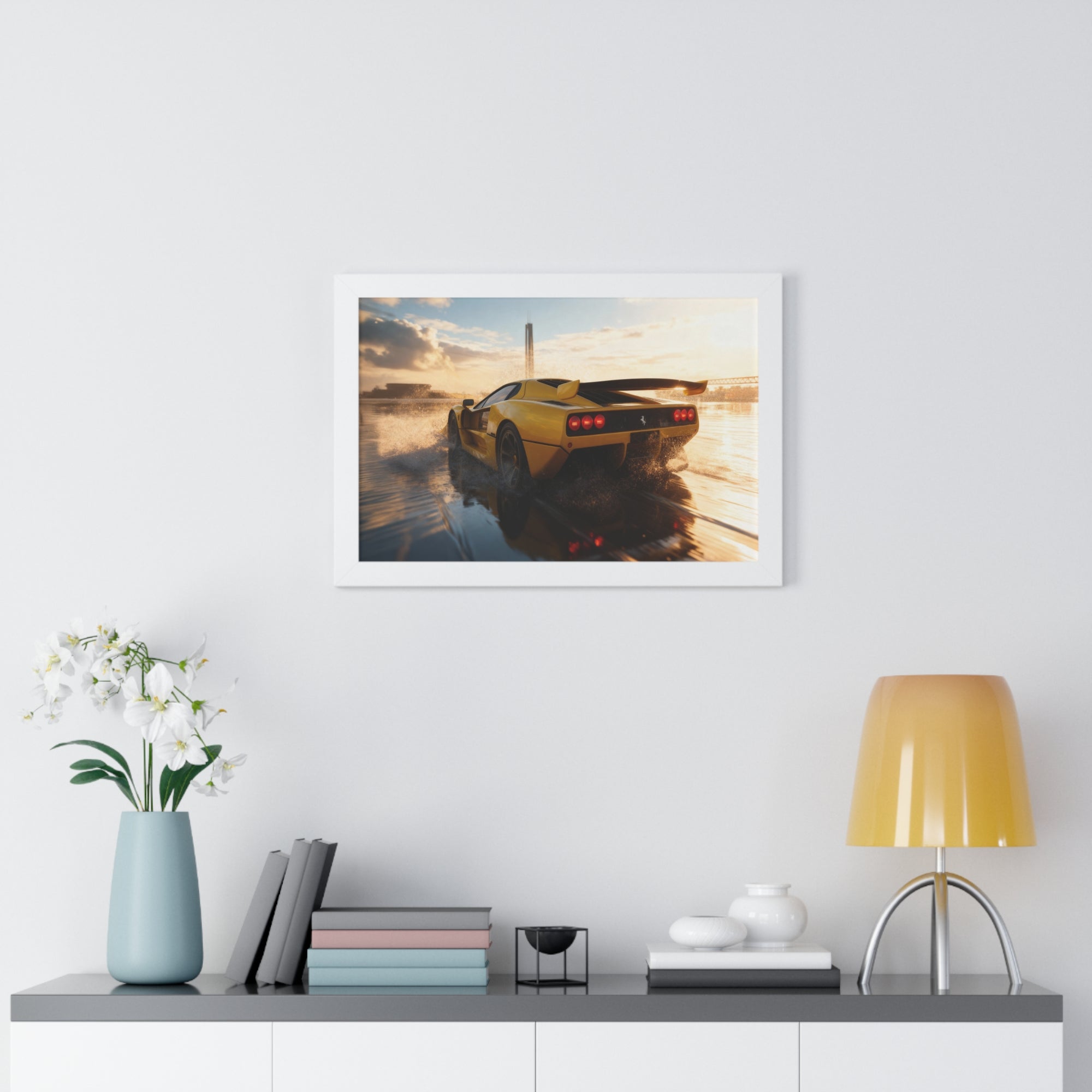 Sunset Ignition The Yellow Ferrari Escape