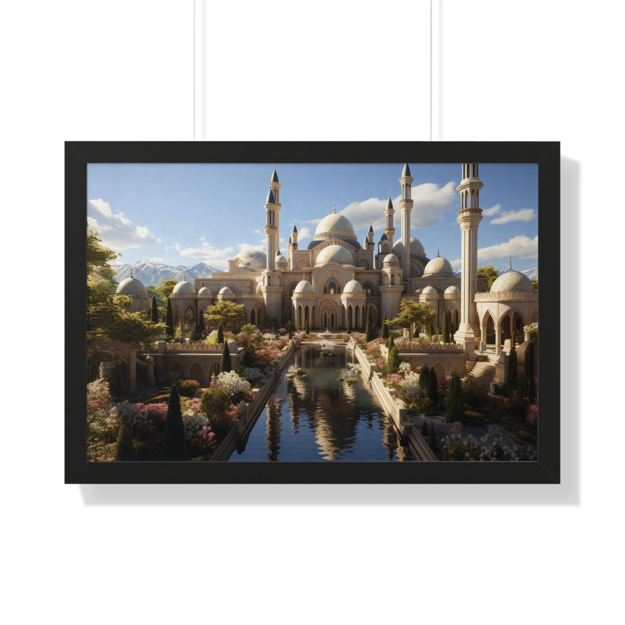Palace of Stillness – Framed Islamic Garden Reflections Wall Art